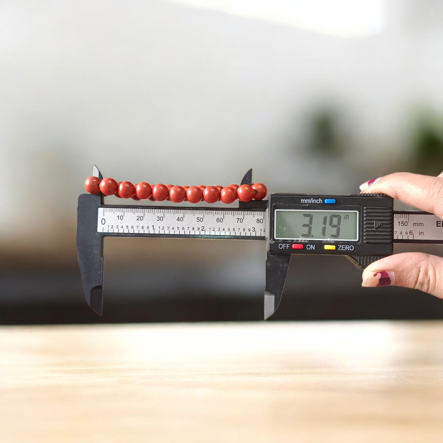 Natural Red Jasper Stretchable Bracelet with 8MM beads for meditation, Reiki, and energy healing