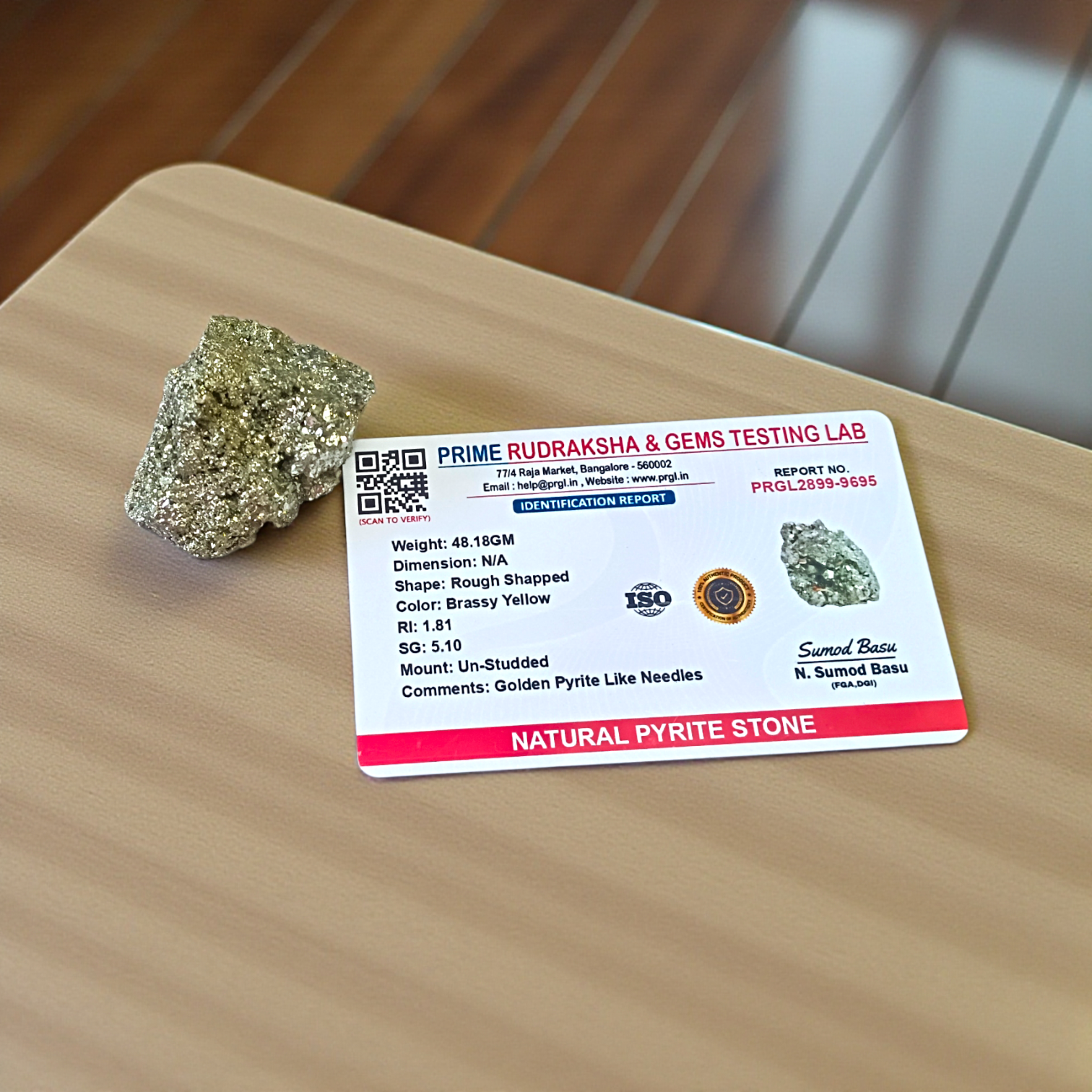 Natural certified raw pyrite crystal cluster for wealth, manifestation, vastu, healing, and protection