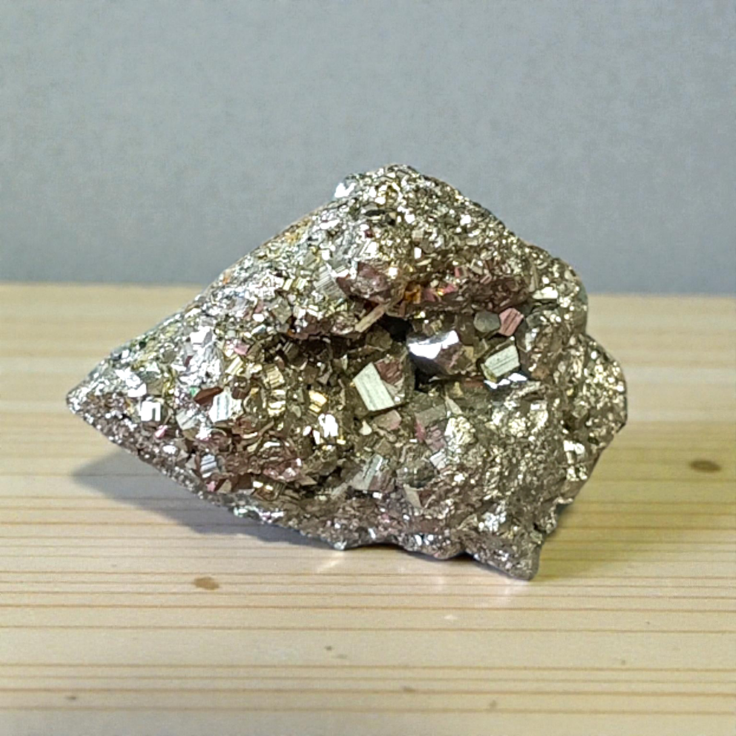 Natural certified raw pyrite crystal cluster for wealth, manifestation, vastu, healing, and protection