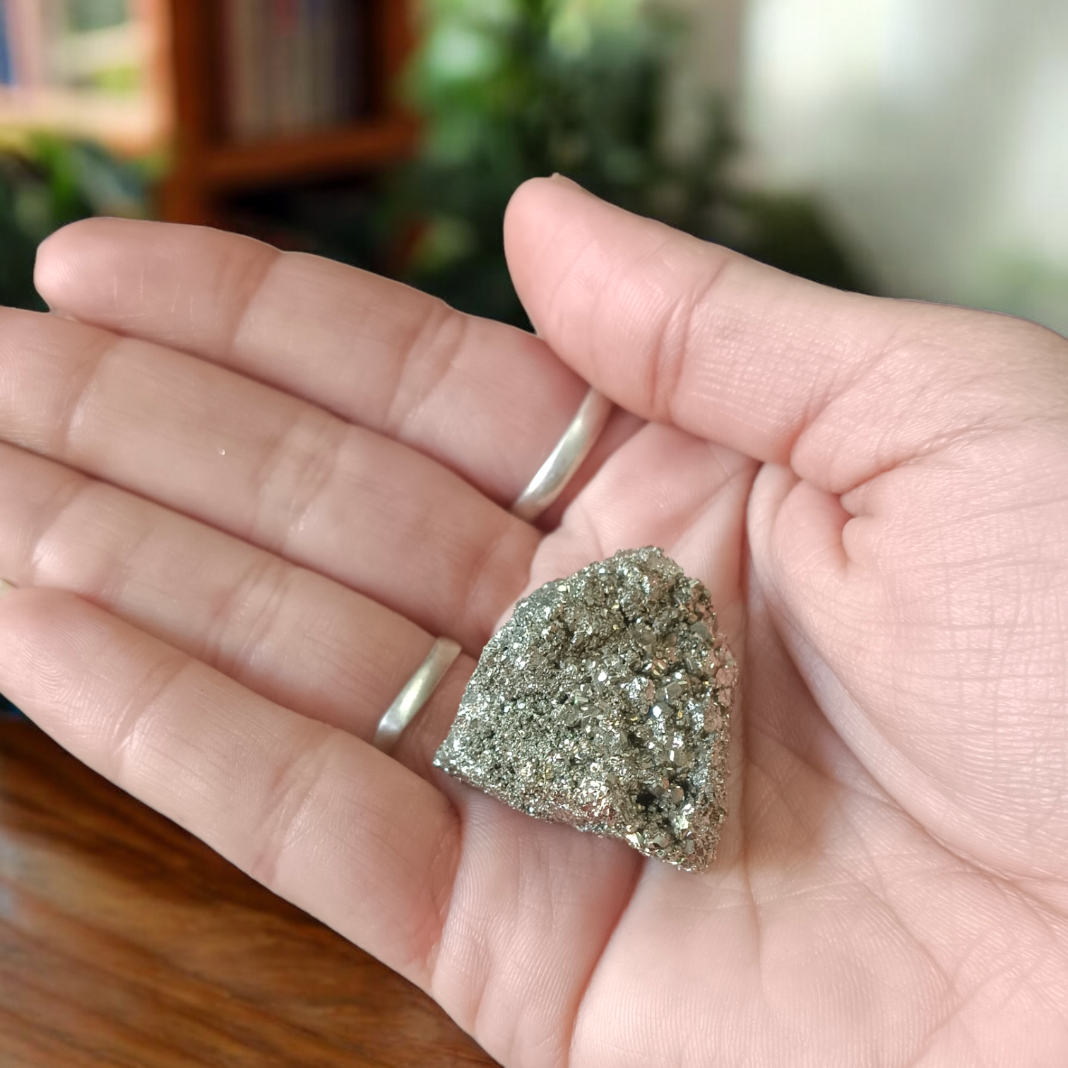 Natural certified raw pyrite crystal cluster for wealth, manifestation, vastu, healing, and protection