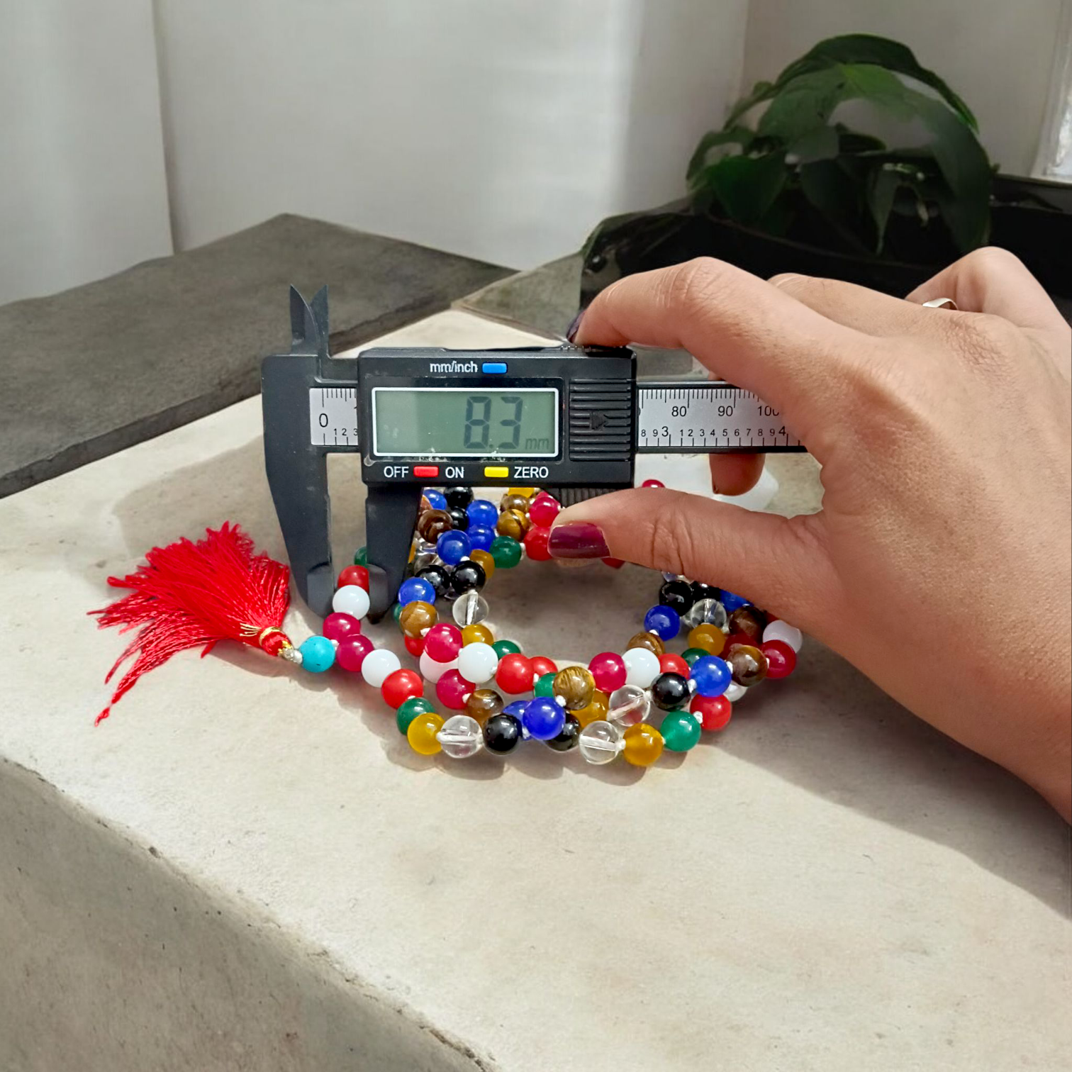 Navratan Navgrah Mala with 108+1 Lab Certified 8MM Gemstone Beads – Ideal for Astrology, Prosperity, and Spiritual Healing