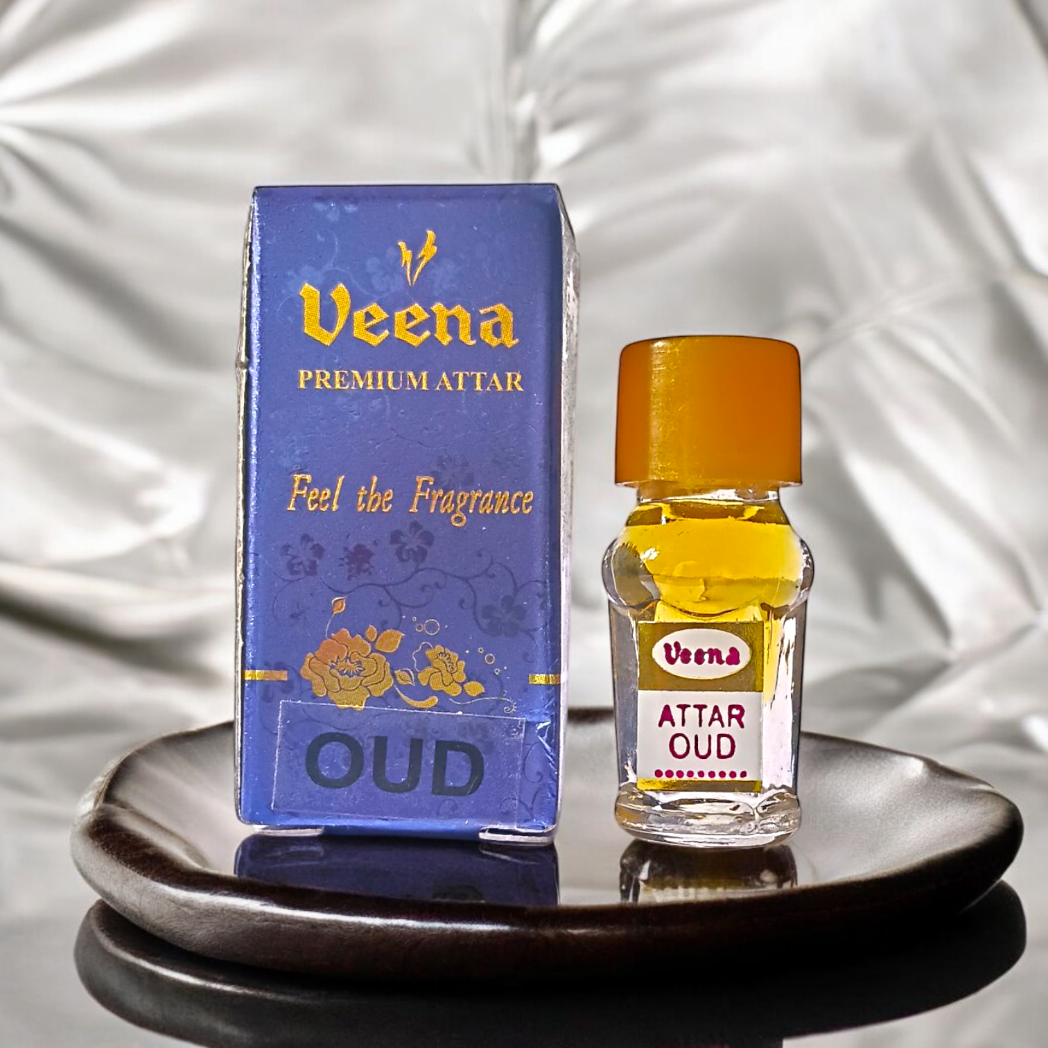 OUD Attar 2ML bottle by Veena, premium alcohol-free perfume for worship by Timeshopee
