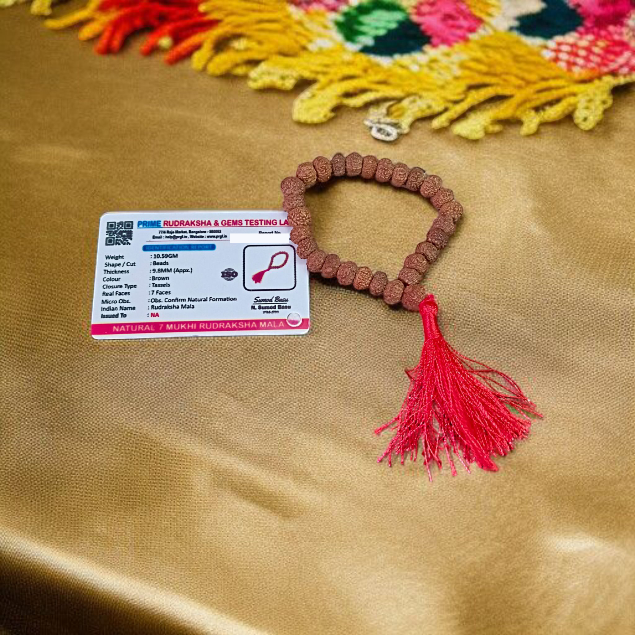 Original Lab Certified 7 Mukhi Rudraksha Mala from Timeshopee – Available in 27+1 and 108+1 Variants