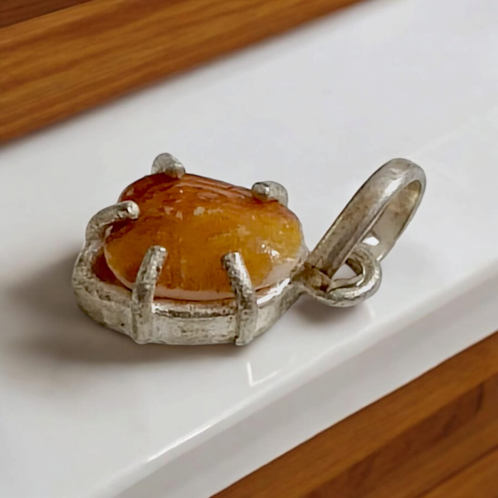 Original Machmani Silver Pendant with Adjustable Black Knotted Thread, Lab Certified, available at Timeshopee.