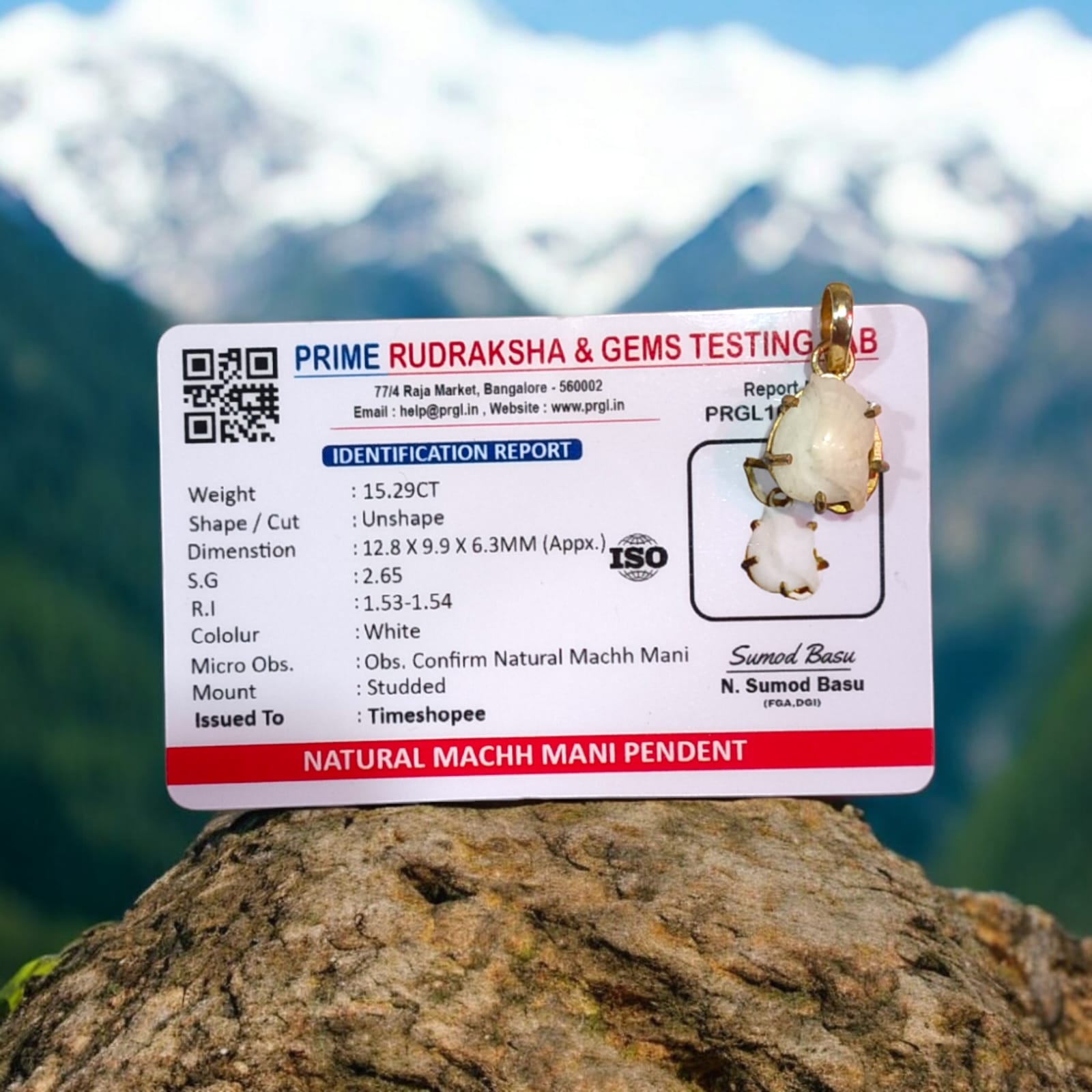 Original Machmani Silver Pendant with Adjustable Black Knotted Thread, Lab Certified, available at Timeshopee.