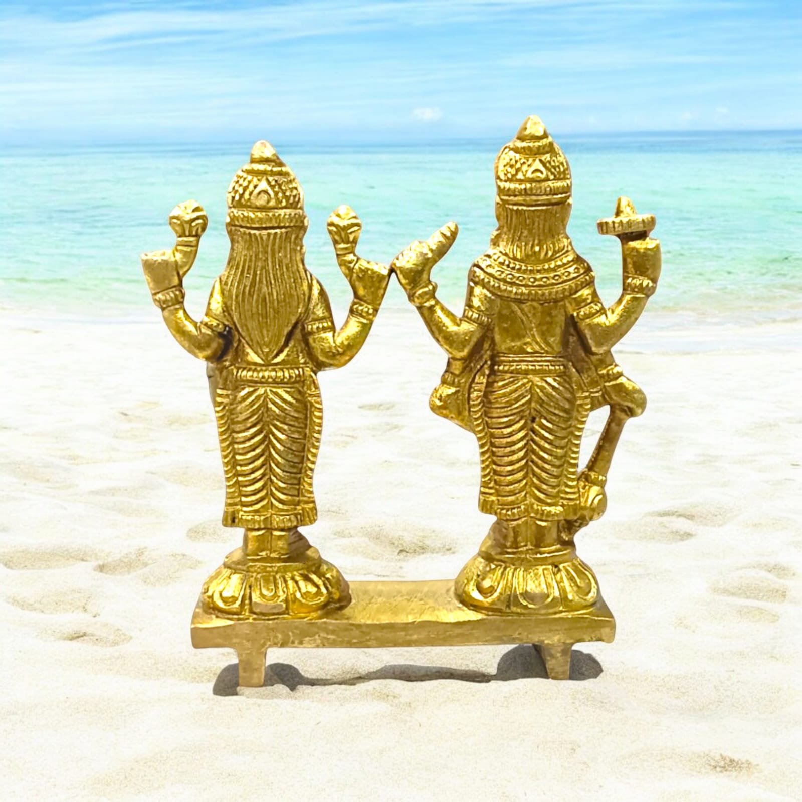 Pair of beautifully crafted Lakshmi Narayan brass idols from Timeshopee