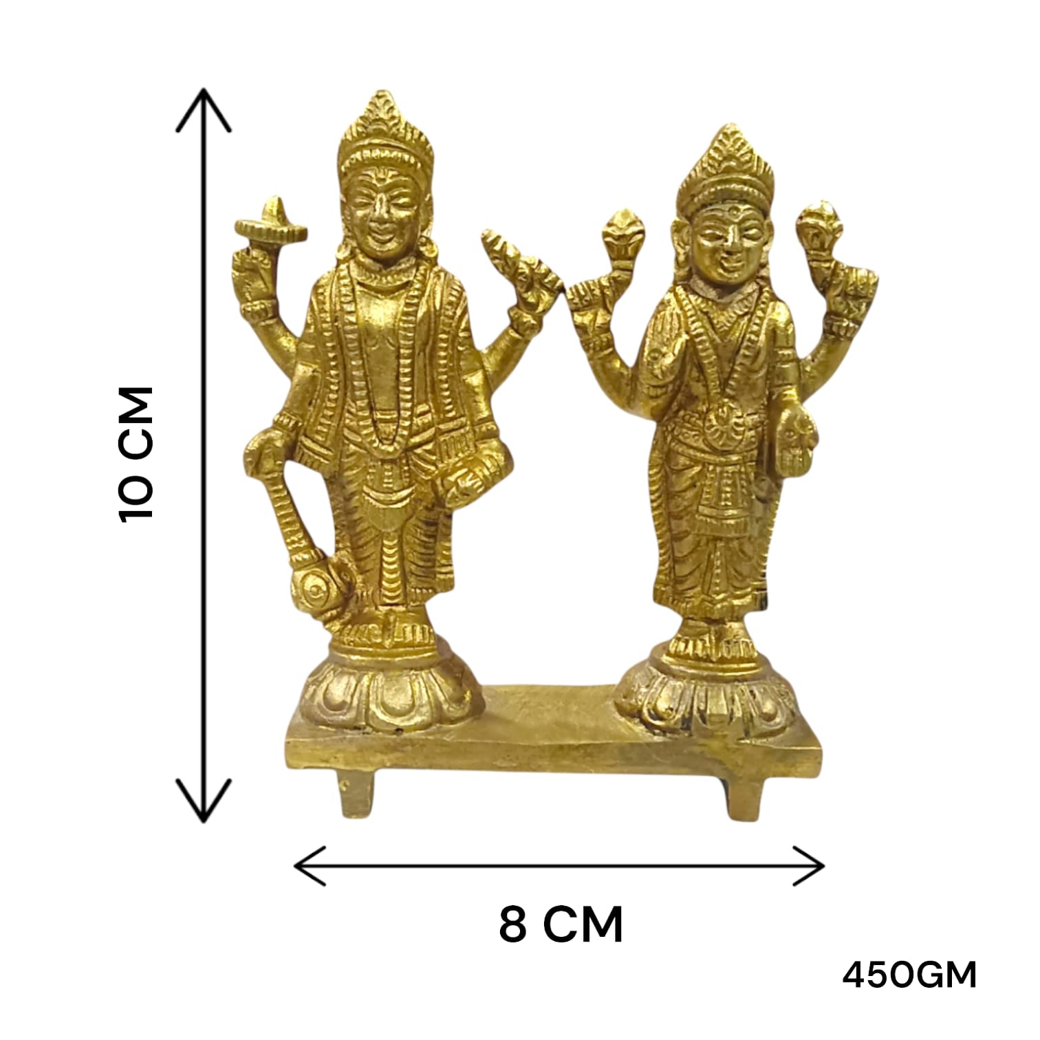 Pair of beautifully crafted Lakshmi Narayan brass idols from Timeshopee