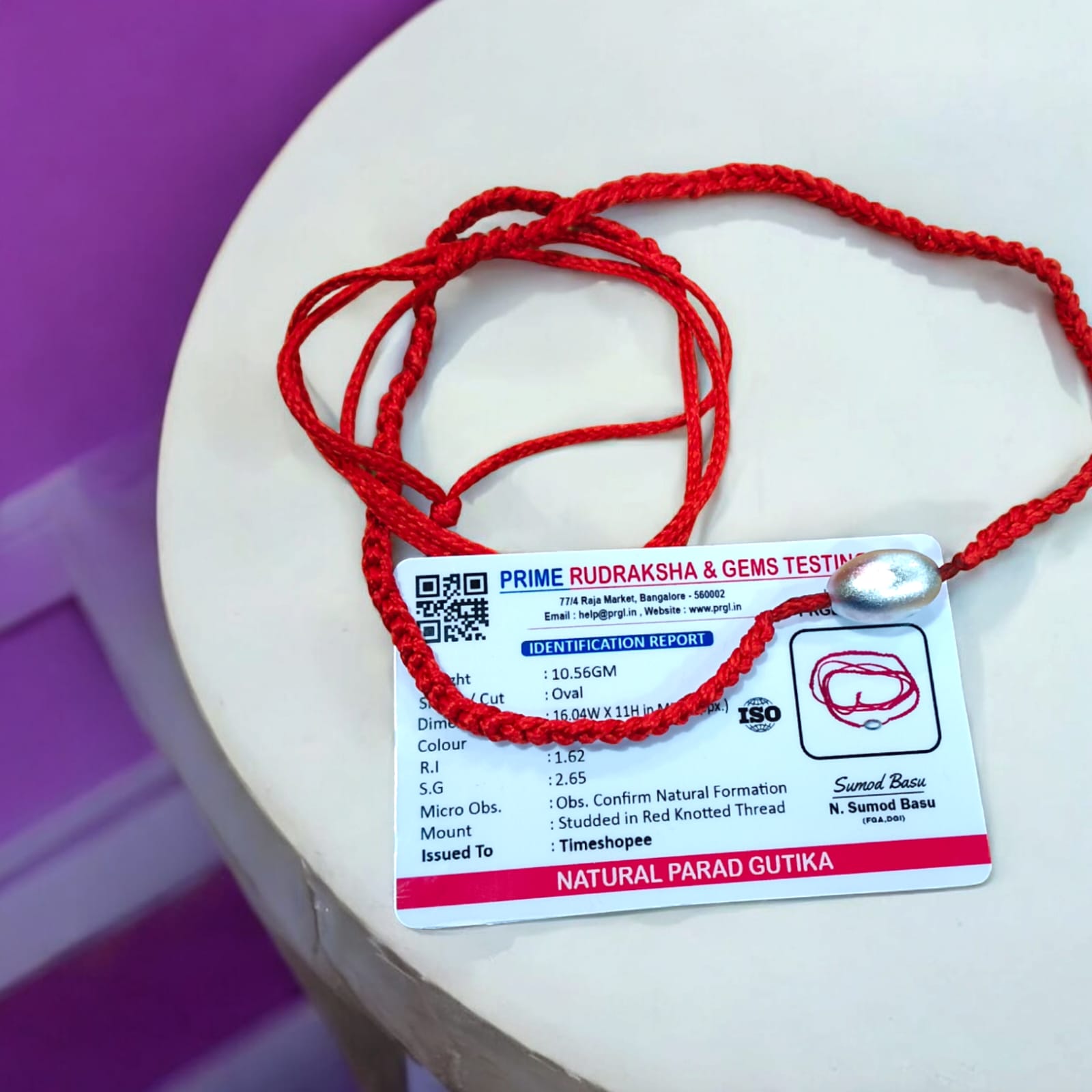 Parad Gutika - 100% Genuine Mercury Pendant, Lab Certified, from Timeshopee. A powerful mercury-based pendant for health, spiritual protection, and positive energy