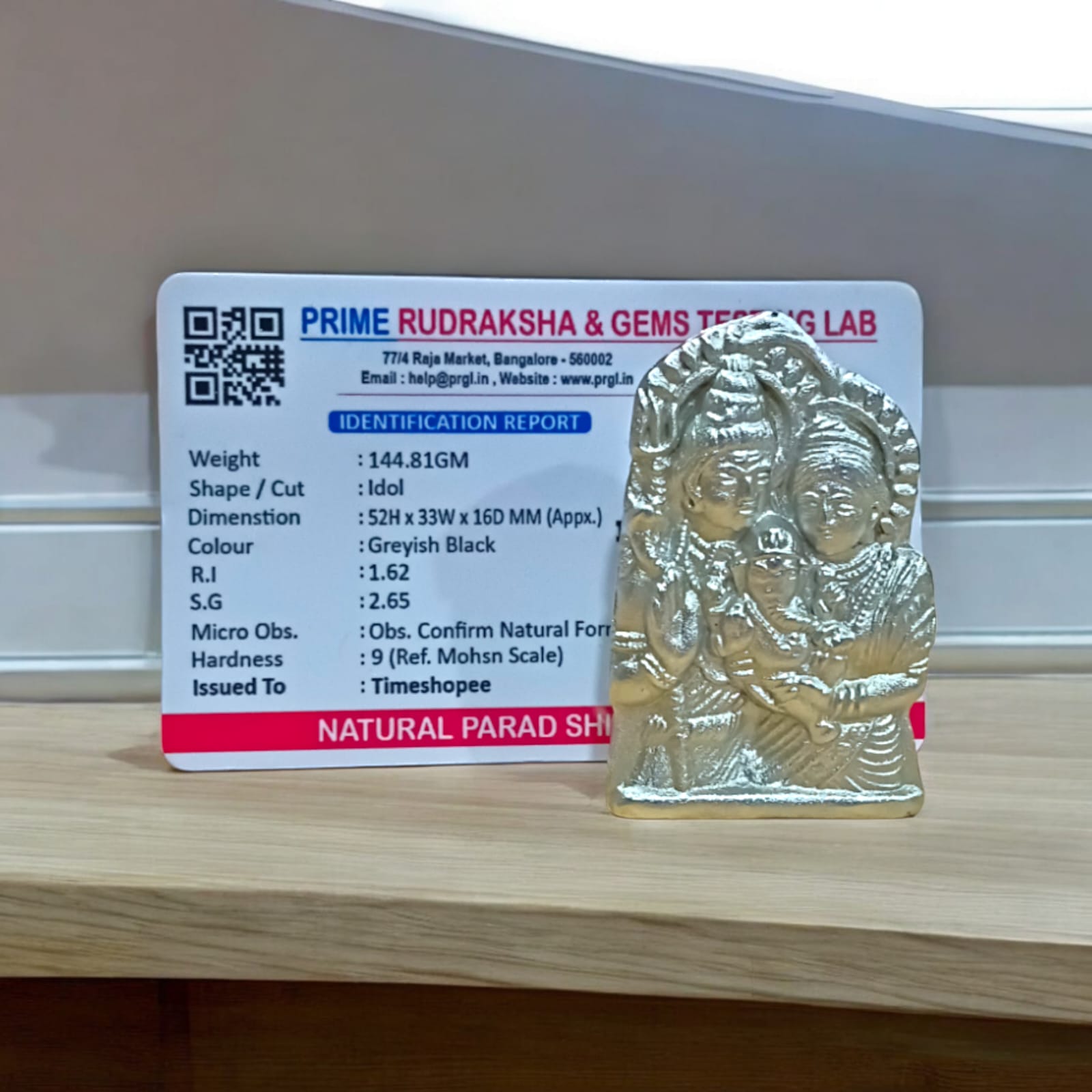 Parad Shiv Pariwar - 100% Genuine Mercury Family of Lord Shiva, Lab Certified, from Timeshopee. A sacred set of Lord Shiva, Goddess Parvati, and Lord Ganesha crafted from pure mercury, symbolizing divine family blessings and protection.