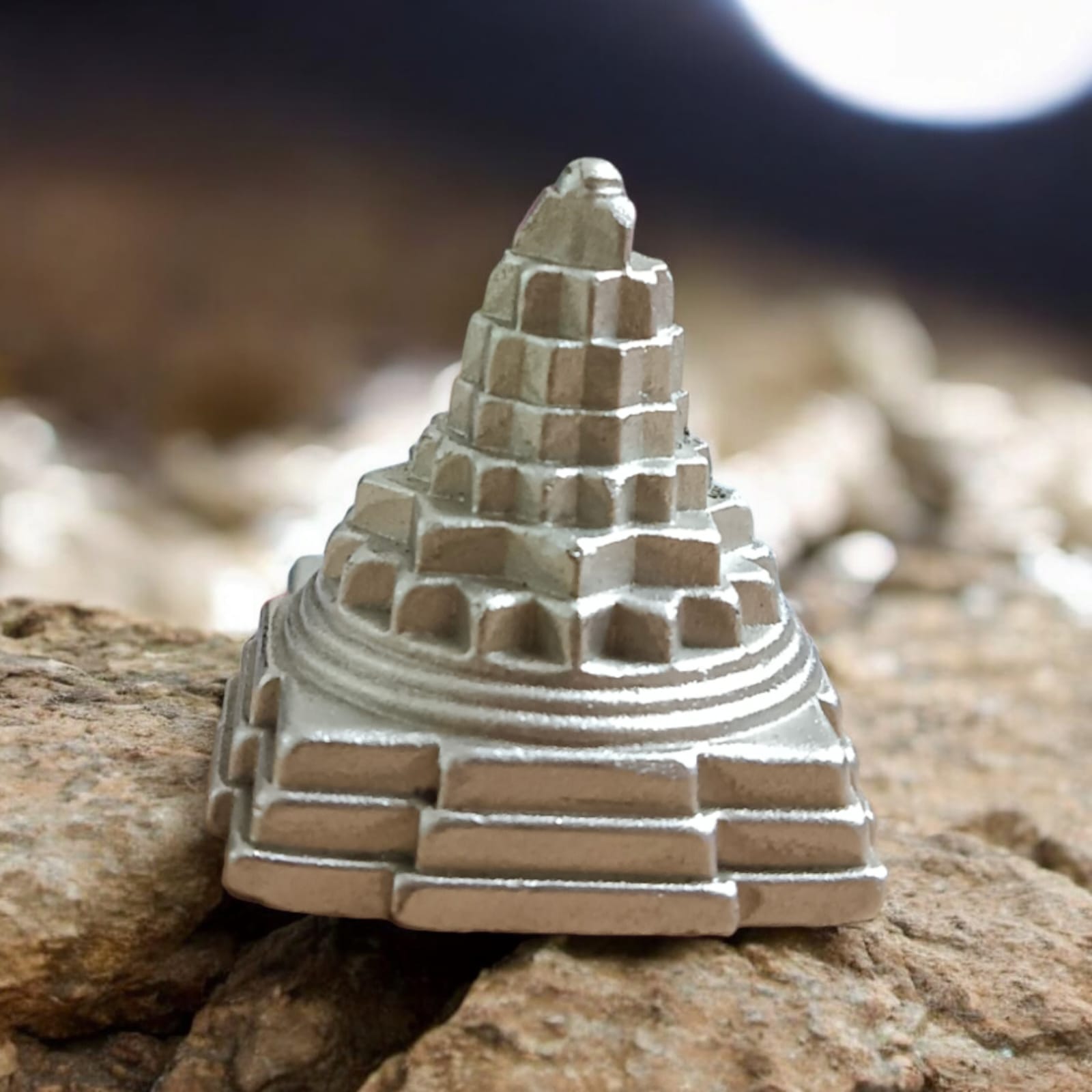 Parad Shri Yantra - 100% Genuine Meru Yantra, Lab Certified, from Timeshopee. A sacred geometric structure crafted from pure mercury for prosperity, energy balance, and spiritual growth