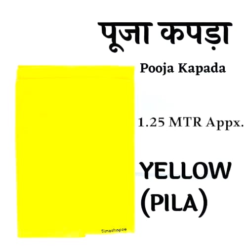 Peela Kapda, Yellow Cloth for Pooja, 1.25 Meter Worship Cloth, perfect for religious ceremonies and offerings - Timeshopee