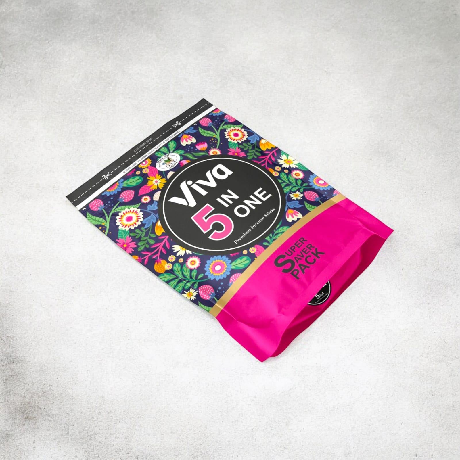 Premium Viva 5 in One Incense Sticks in Zipper Pouch