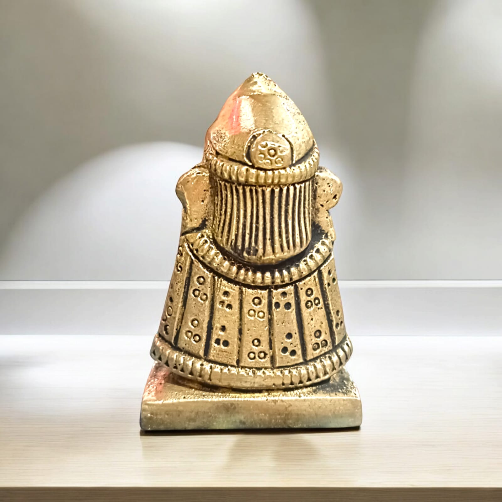 Pure Brass Khatu Shyam Idol with intricate craftsmanship