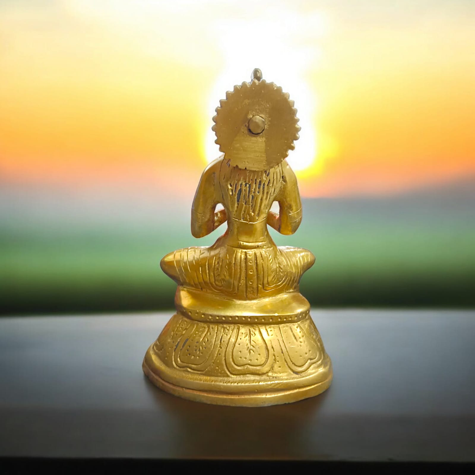 Pure Brass Maa Parvati Idol with detailed craftsmanship, ideal for home and office temples.