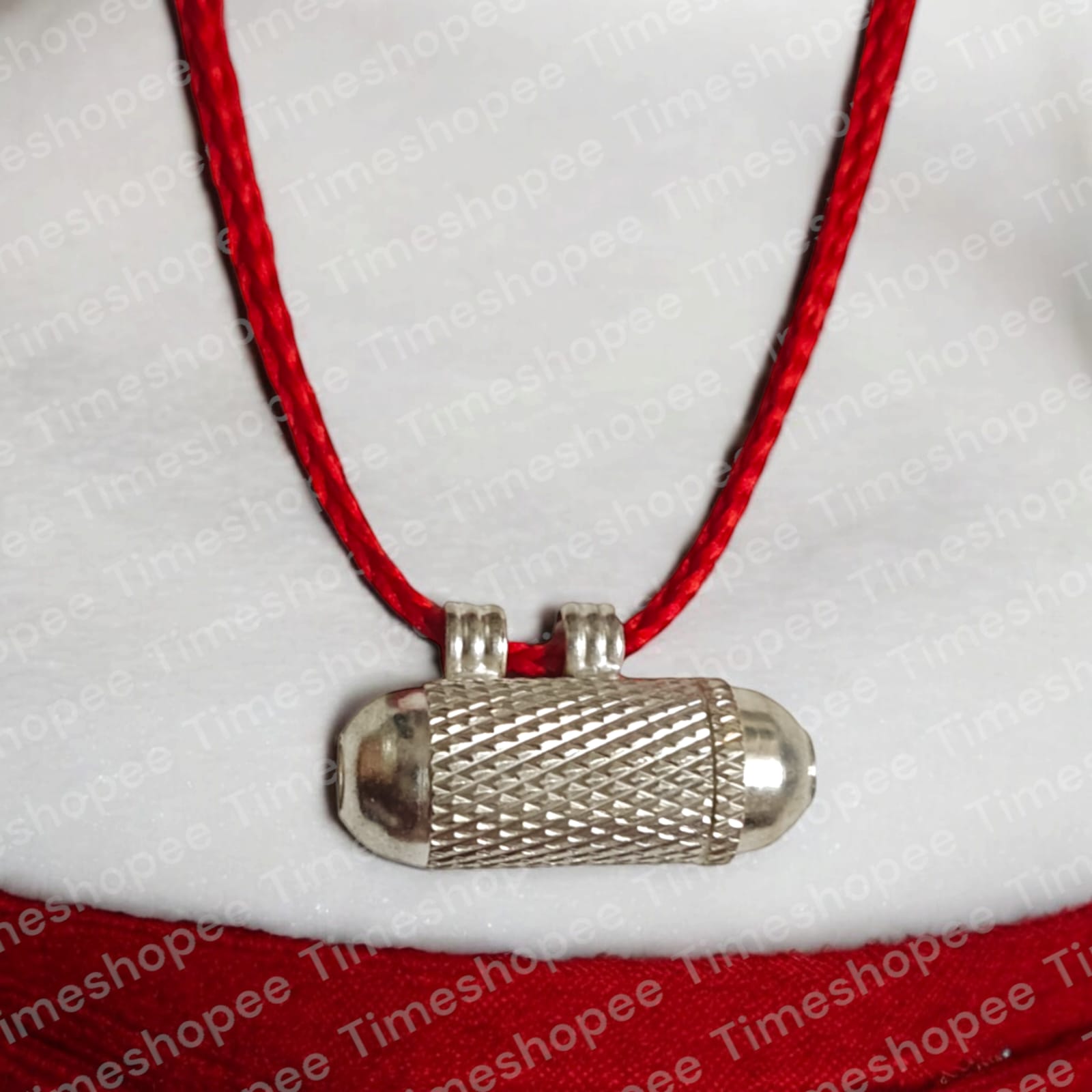 Pure Silver Metal Stylish Taweez | Spiritual Amulet with Free Bhojpatra Sheet for Taweez | Spiritual Taweez Set of 5 | Timeshopee