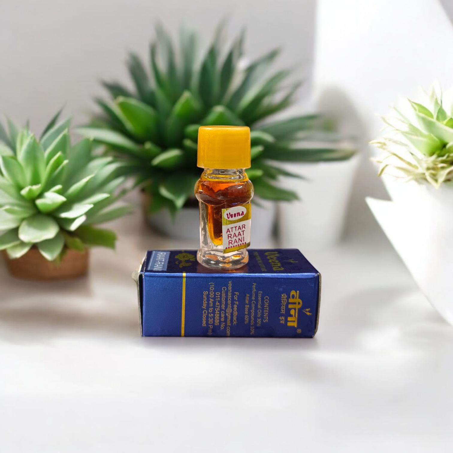 Raat Rani Attar 2ML bottle by Veena, premium perfume attar for worship by Timeshopee