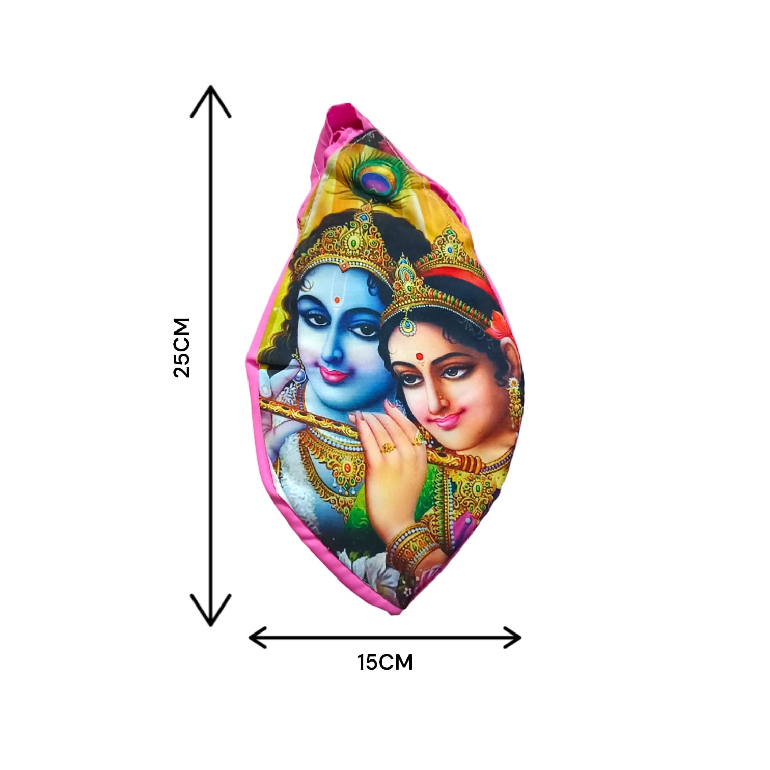 Radha Krishna Gomukhi Bag | Cotton Japa Mala Bag | Timeshopee