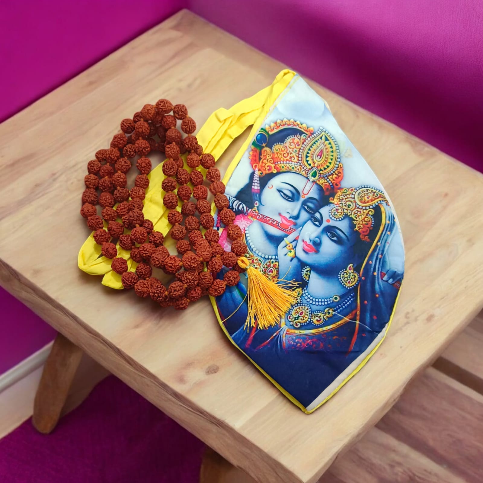 Radha Krishna Gomukhi Bag with Digital Colorful Print from Timeshopee