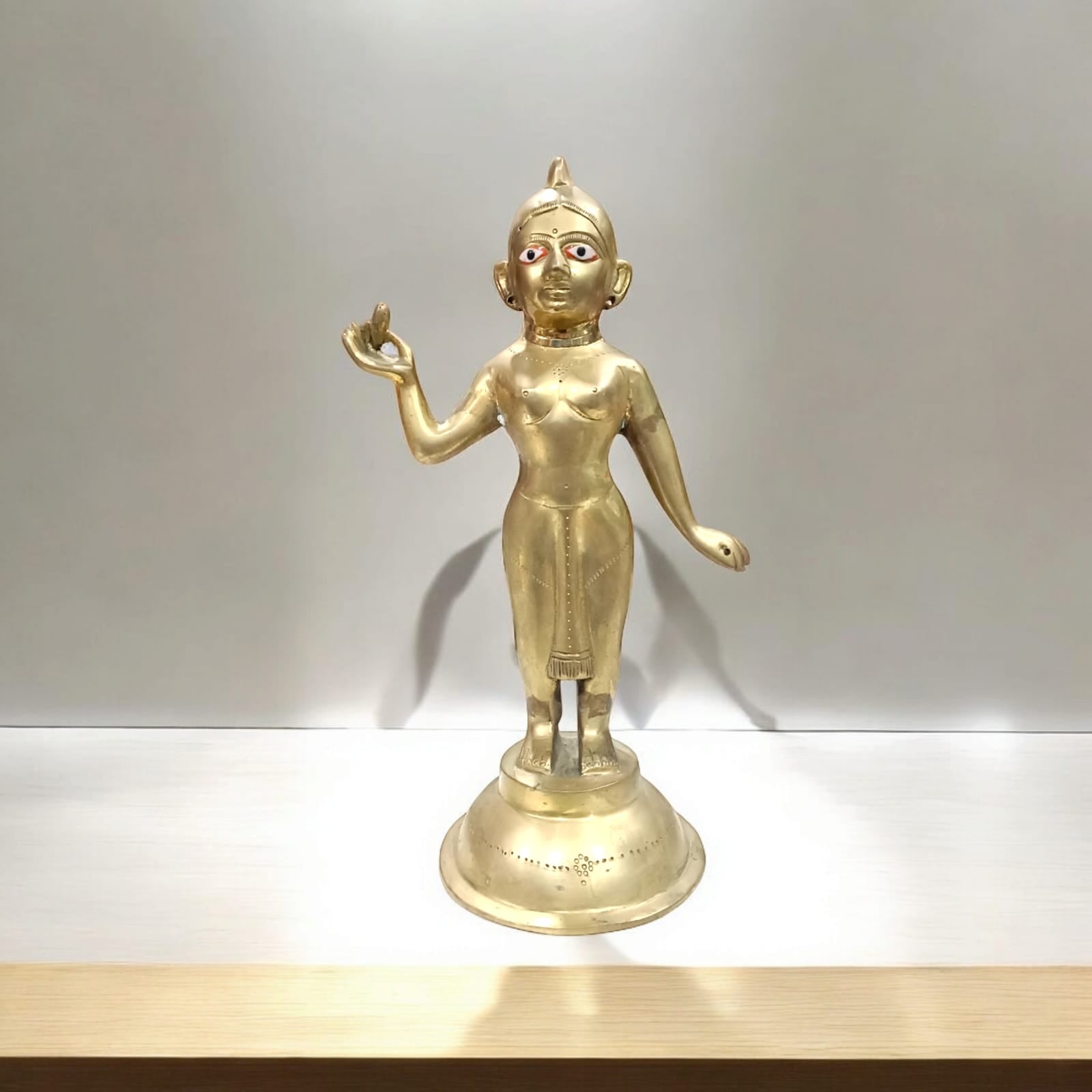 Radha Rani Brass Idol, 100% purity, 31 cm x 13 cm, 2280 gm, available at Timeshopee.