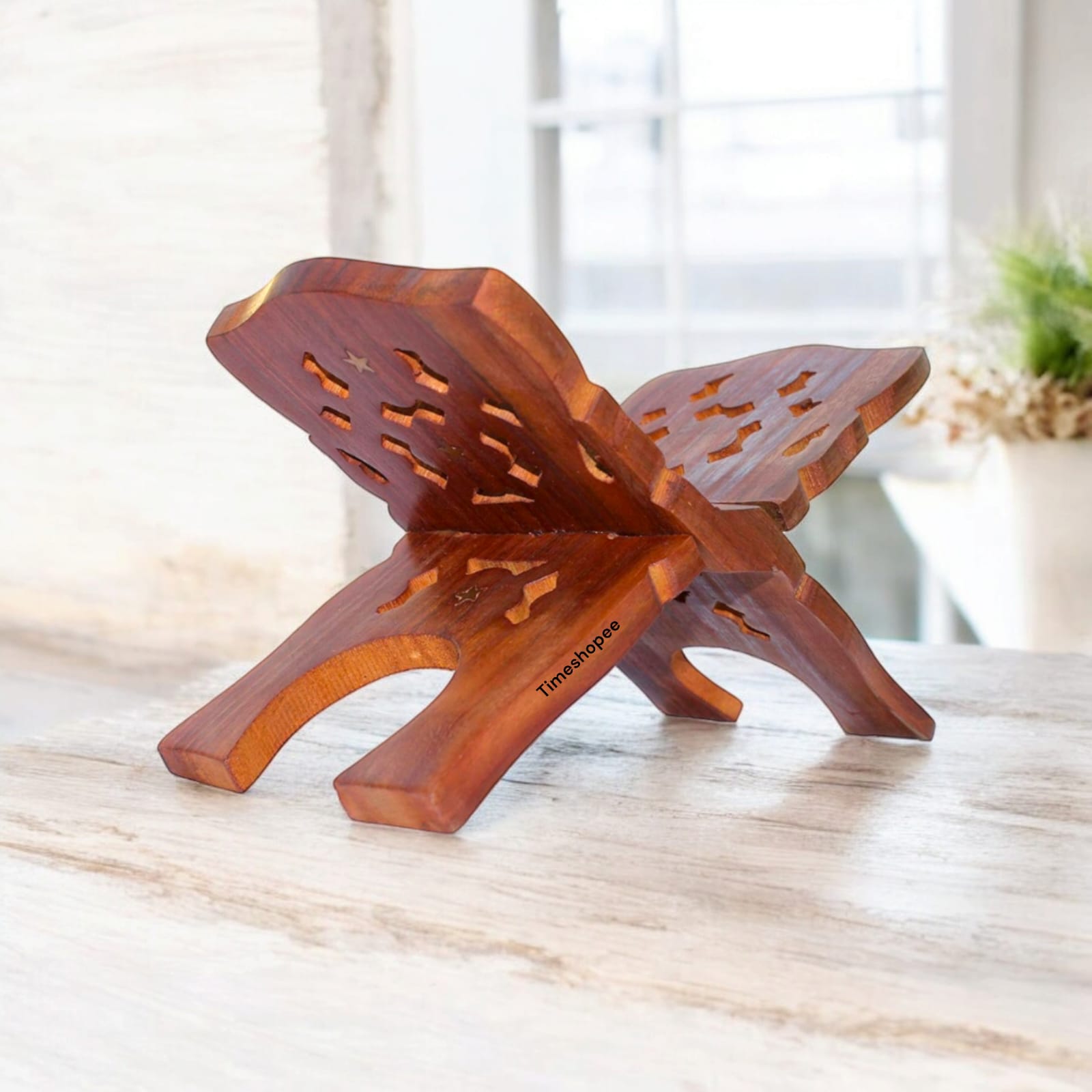 Rahel Wooden Book Reading Stand | Large and Standard Sizes | Timeshopee