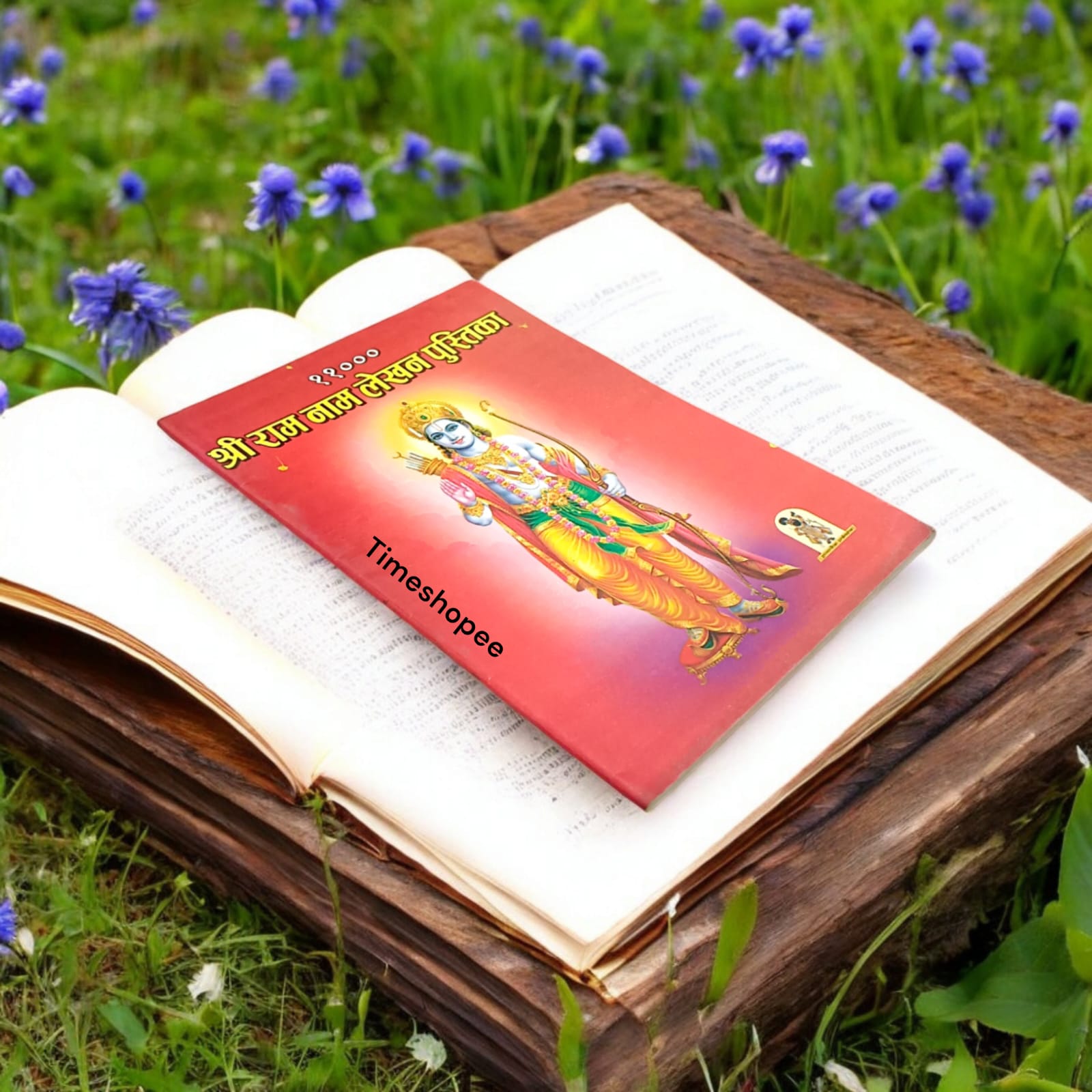 Ram Naam Lekhan Book with 32 pages for writing "Shri Ram" 11,000 times, available at Timeshopee.