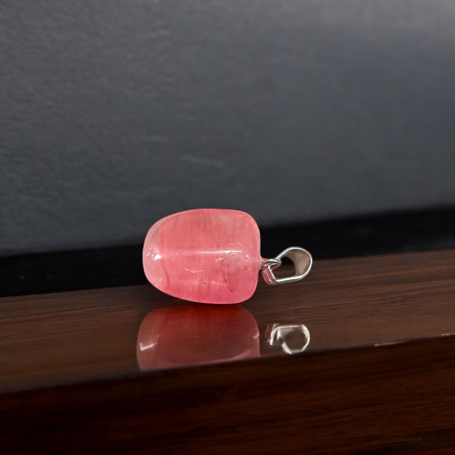 Rose Quartz Pendant | Tumble Stone | Lab Certified | Timeshopee