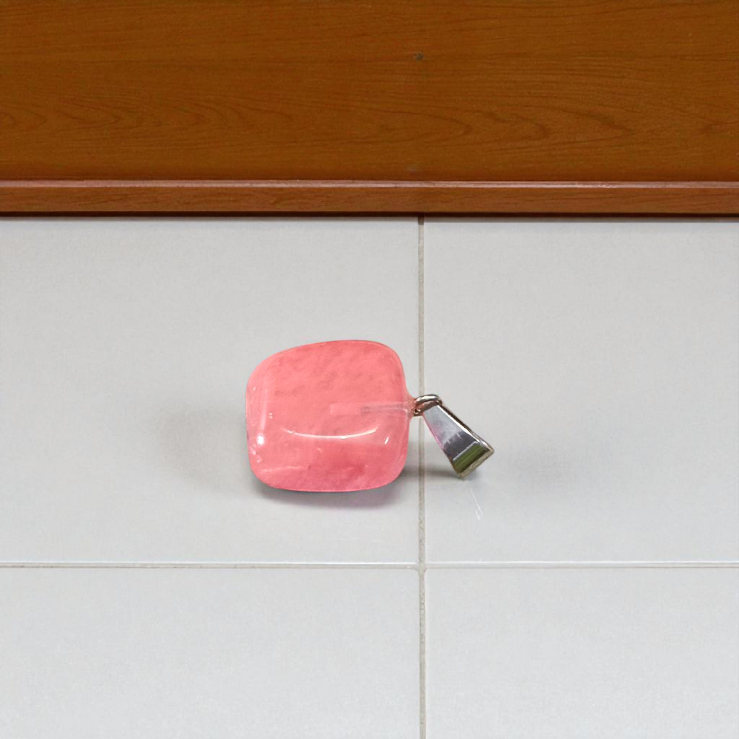 Rose Quartz Pendant | Tumble Stone | Lab Certified | Timeshopee