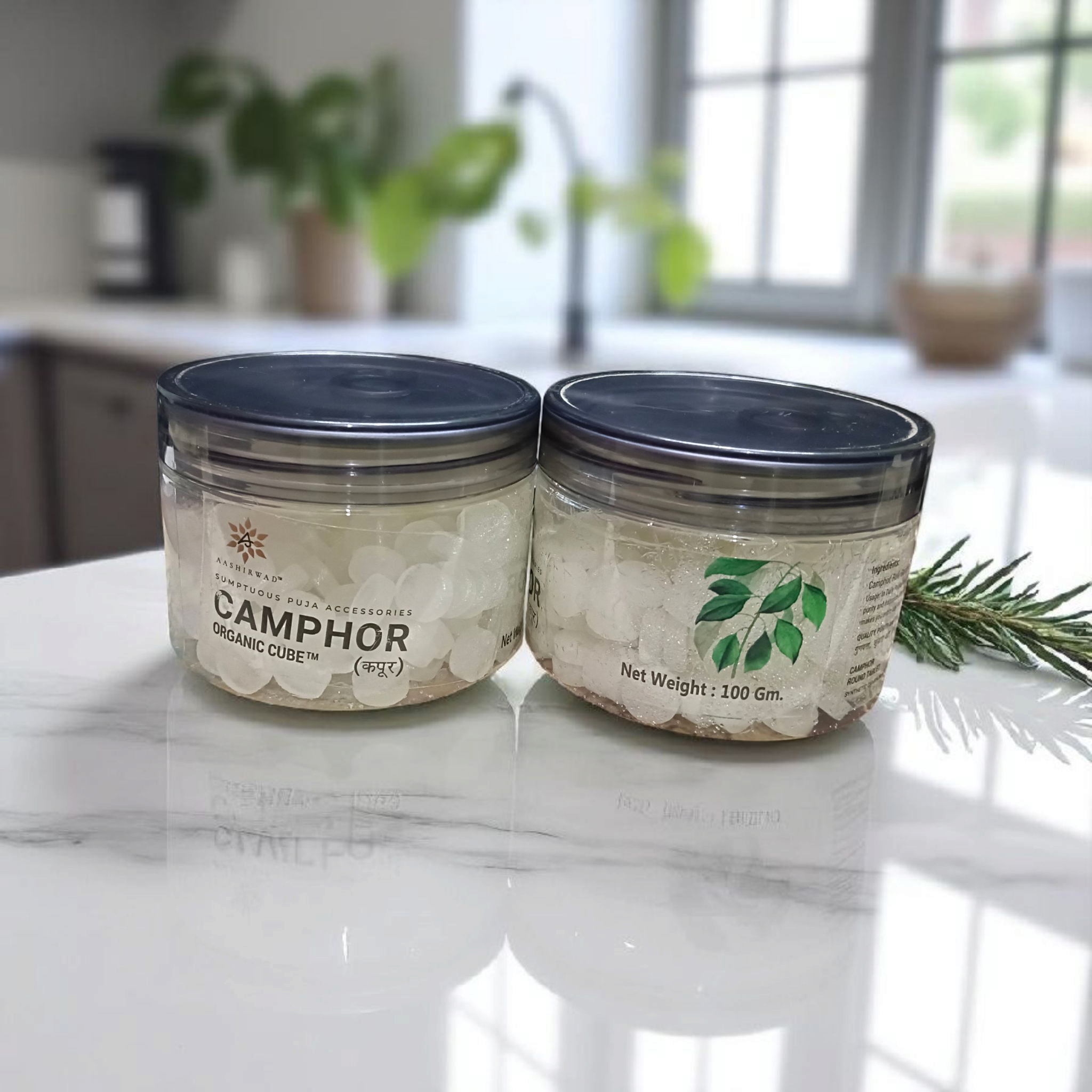 Sacred Camphor Tablets for Aarti, Pure Kapoor for Spiritual Use – 100g Jar – Timeshopee