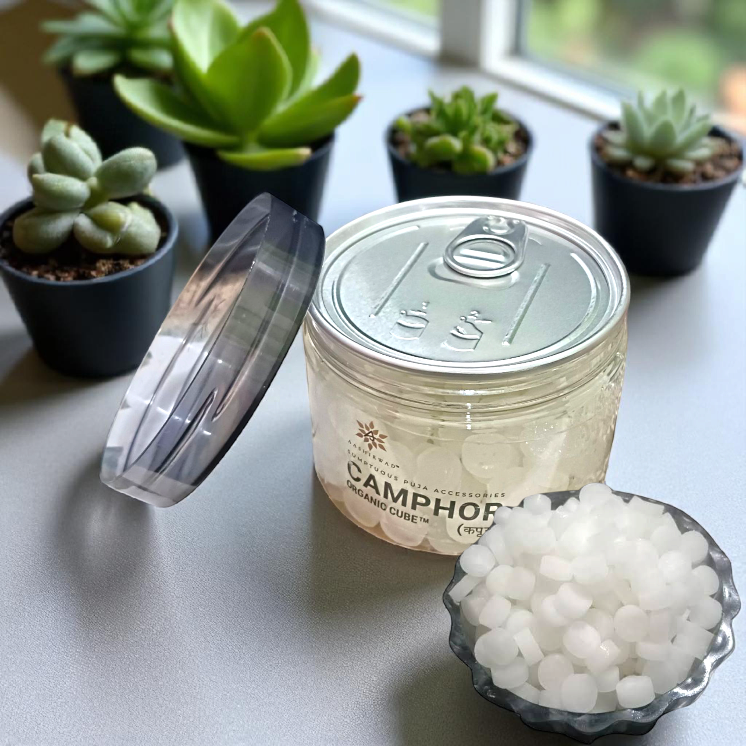 Sacred Camphor Tablets for Aarti, Pure Kapoor for Spiritual Use – 100g Jar – Timeshopee