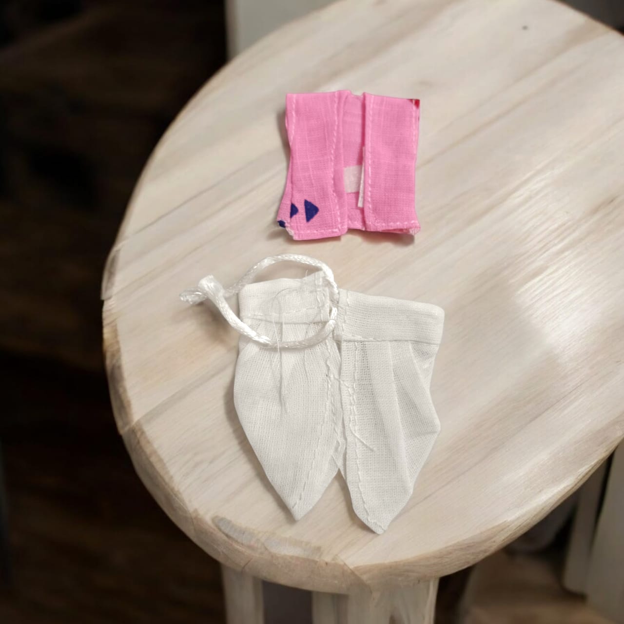 Set of 2 cotton dhoti kurta outfits for Laddu Gopal, traditional Indian-style attire ideal for summer, perfect for Bal Gopal sizes 0-2.