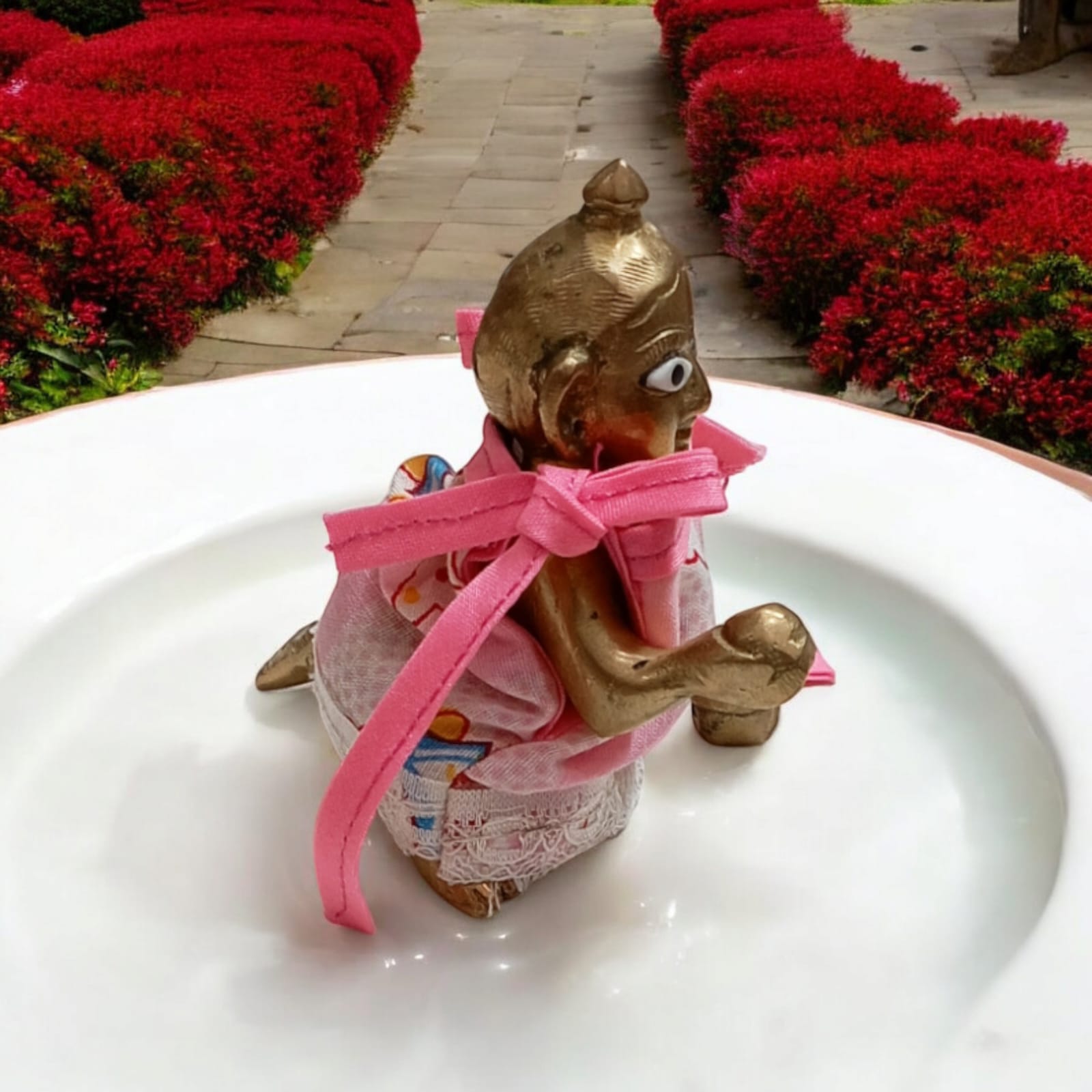 Set of 3 multi-color jhabla summer dresses for Laddu Gopal 0-1 No., comfortable night dress for Bal Gopal idols.