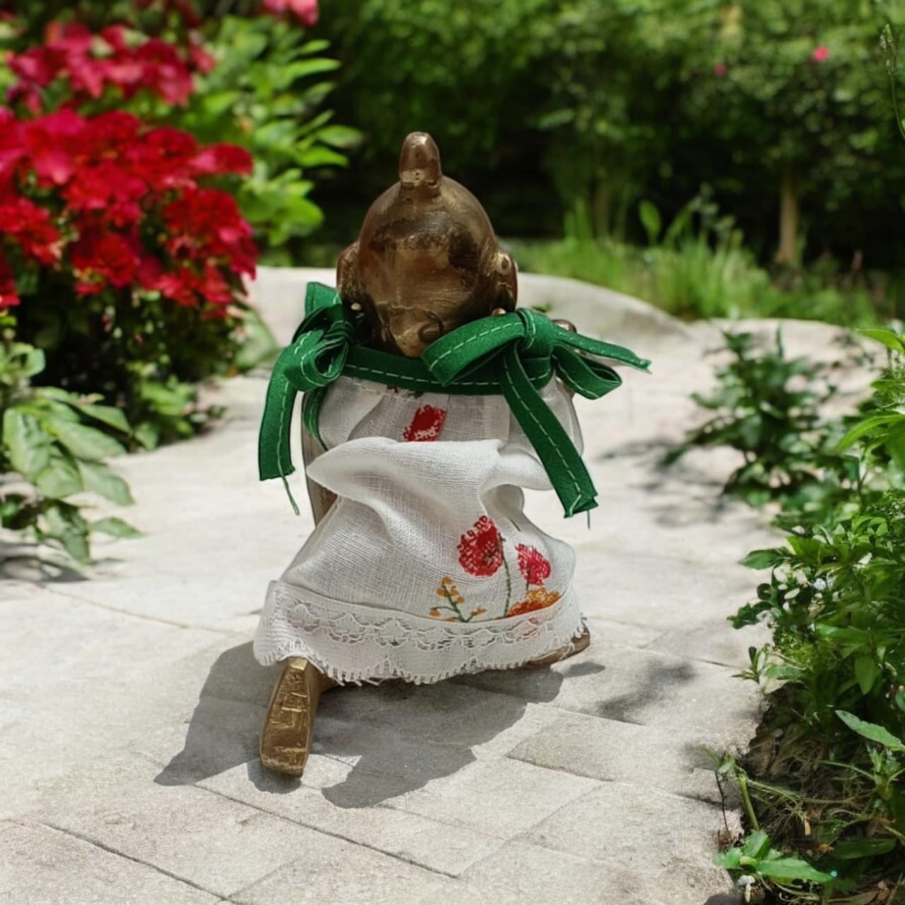 Set of 3 multi-color jhabla summer dresses for Laddu Gopal 2-3 No., comfortable night dress for Bal Gopal idols.