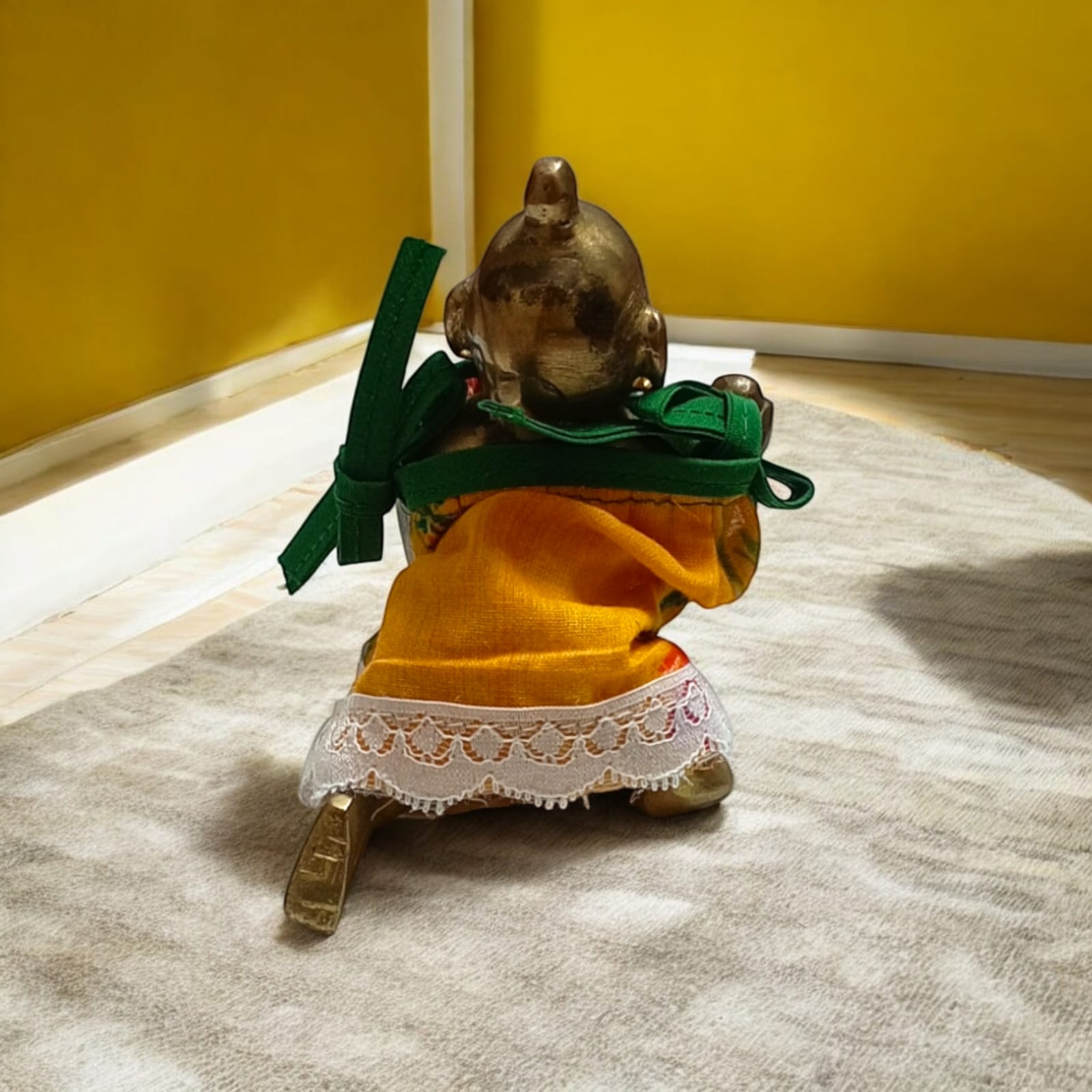 Set of 3 multi-color jhabla summer dresses for Laddu Gopal 5-6 No., comfortable night dress for Bal Gopal idols.