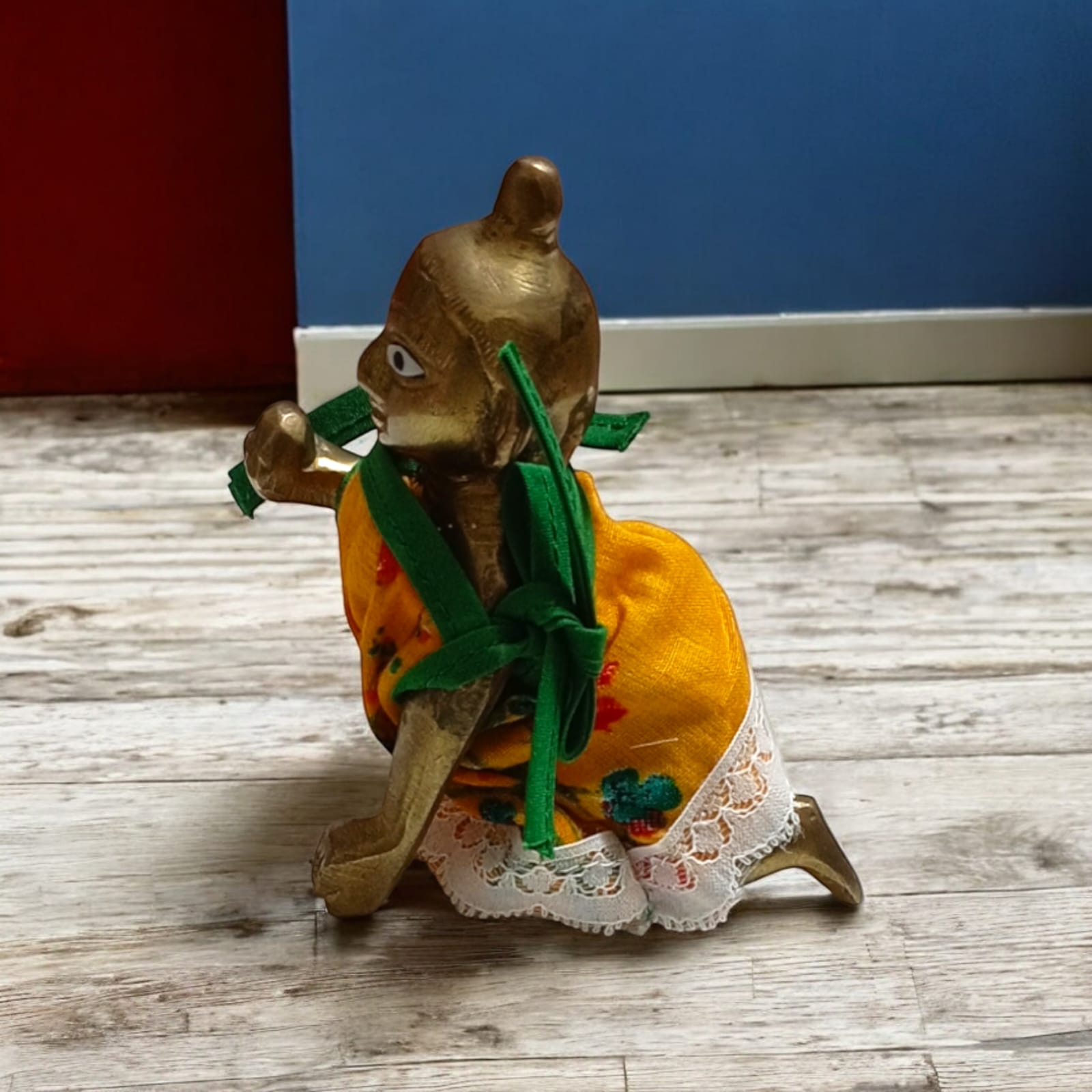 Set of 3 multi-color jhabla summer dresses for Laddu Gopal 5-6 No., comfortable night dress for Bal Gopal idols.