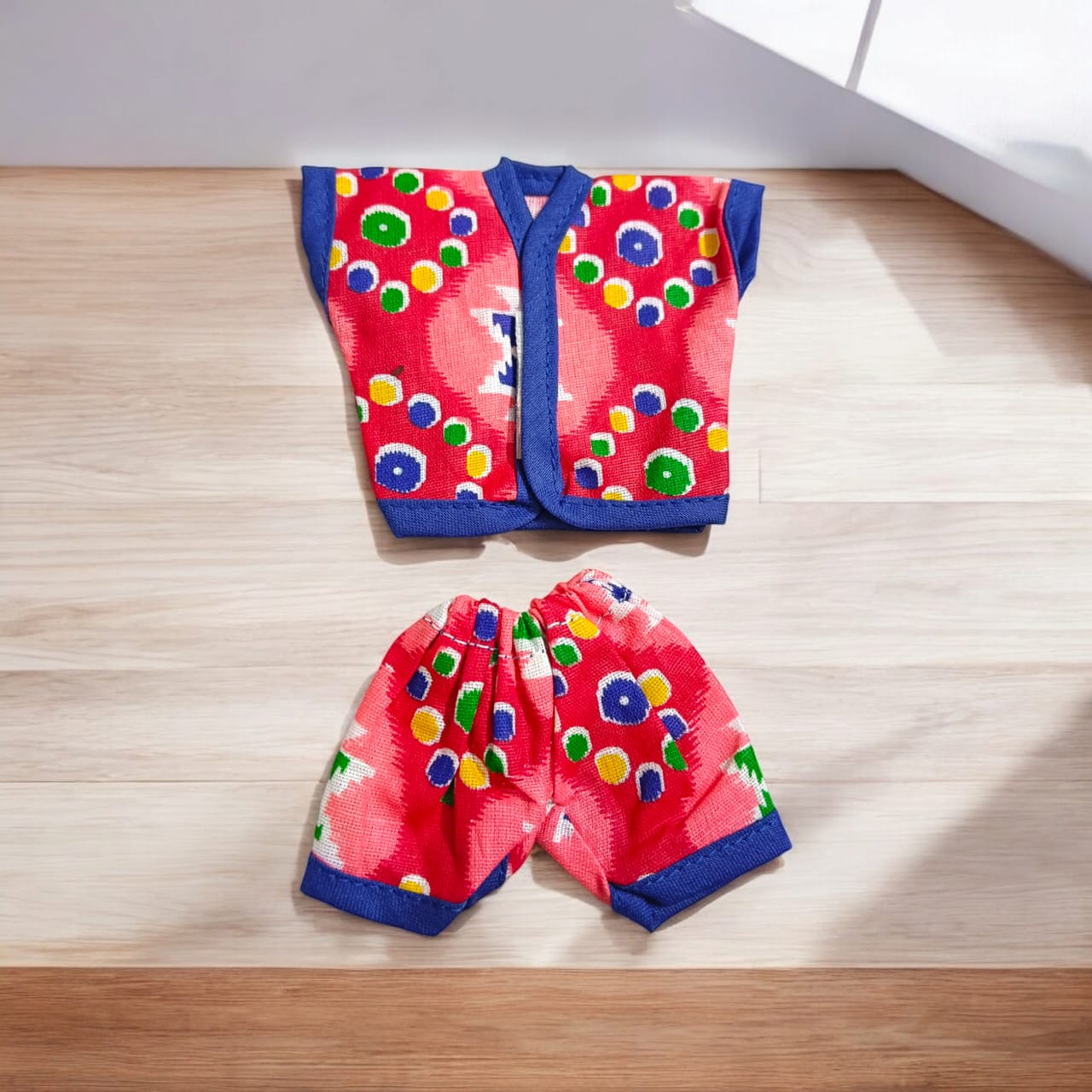 Set of 3 soft cotton night suits for Laddu Gopal, featuring Western designer patterns, perfect for Bal Gopal sizes 0-2.