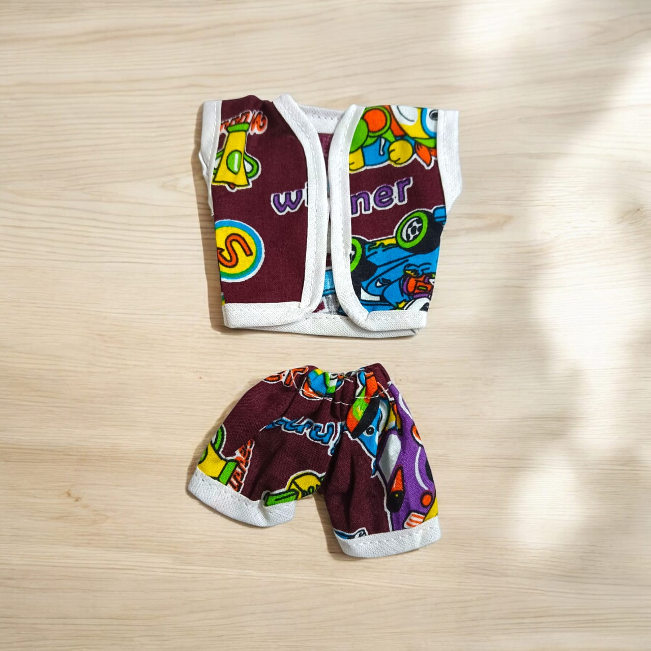 Set of 3 soft cotton night suits for Laddu Gopal, featuring Western designer patterns, perfect for Bal Gopal sizes 0-2.