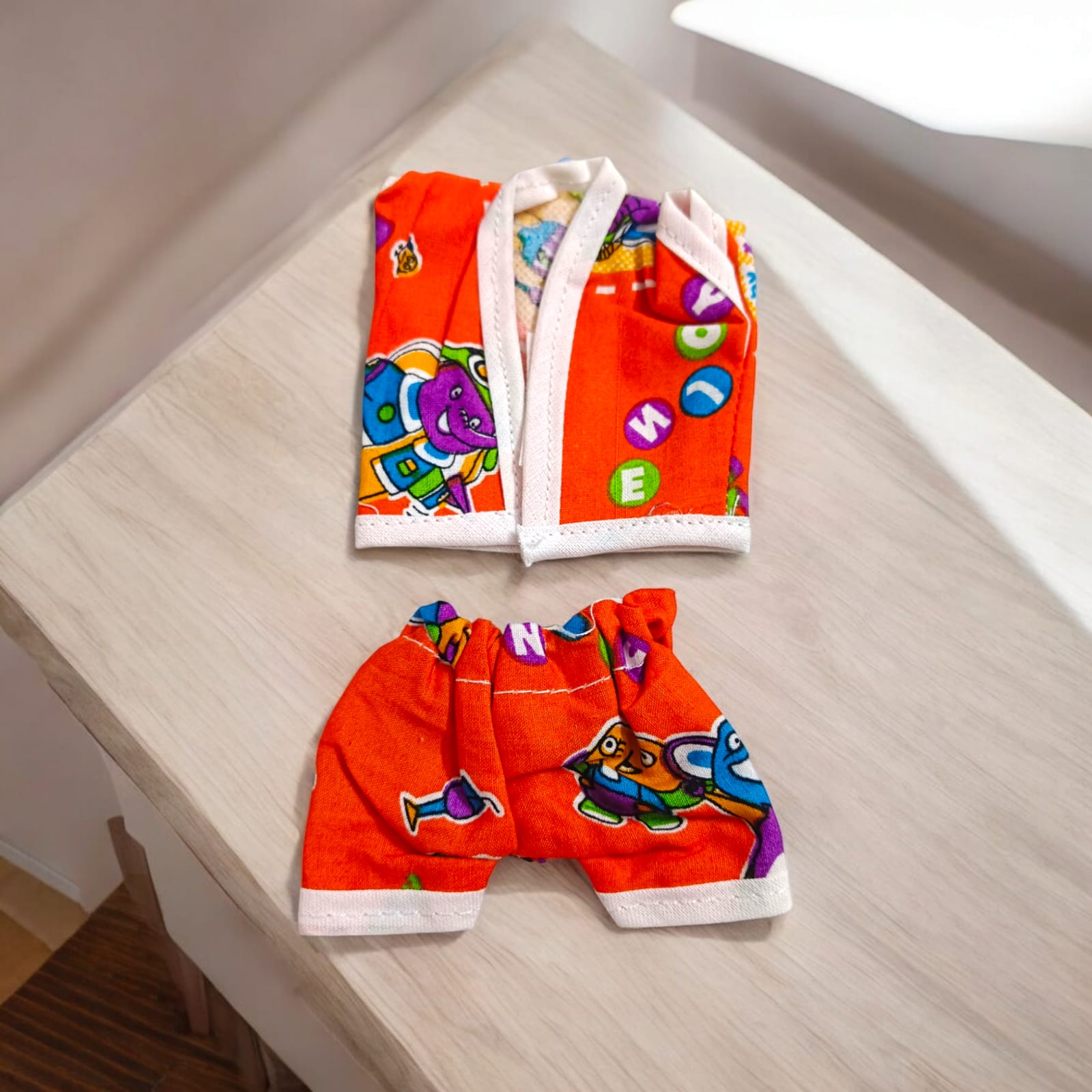 Set of 3 soft cotton night suits for Laddu Gopal, featuring Western designer patterns, perfect for Bal Gopal sizes 0-2.