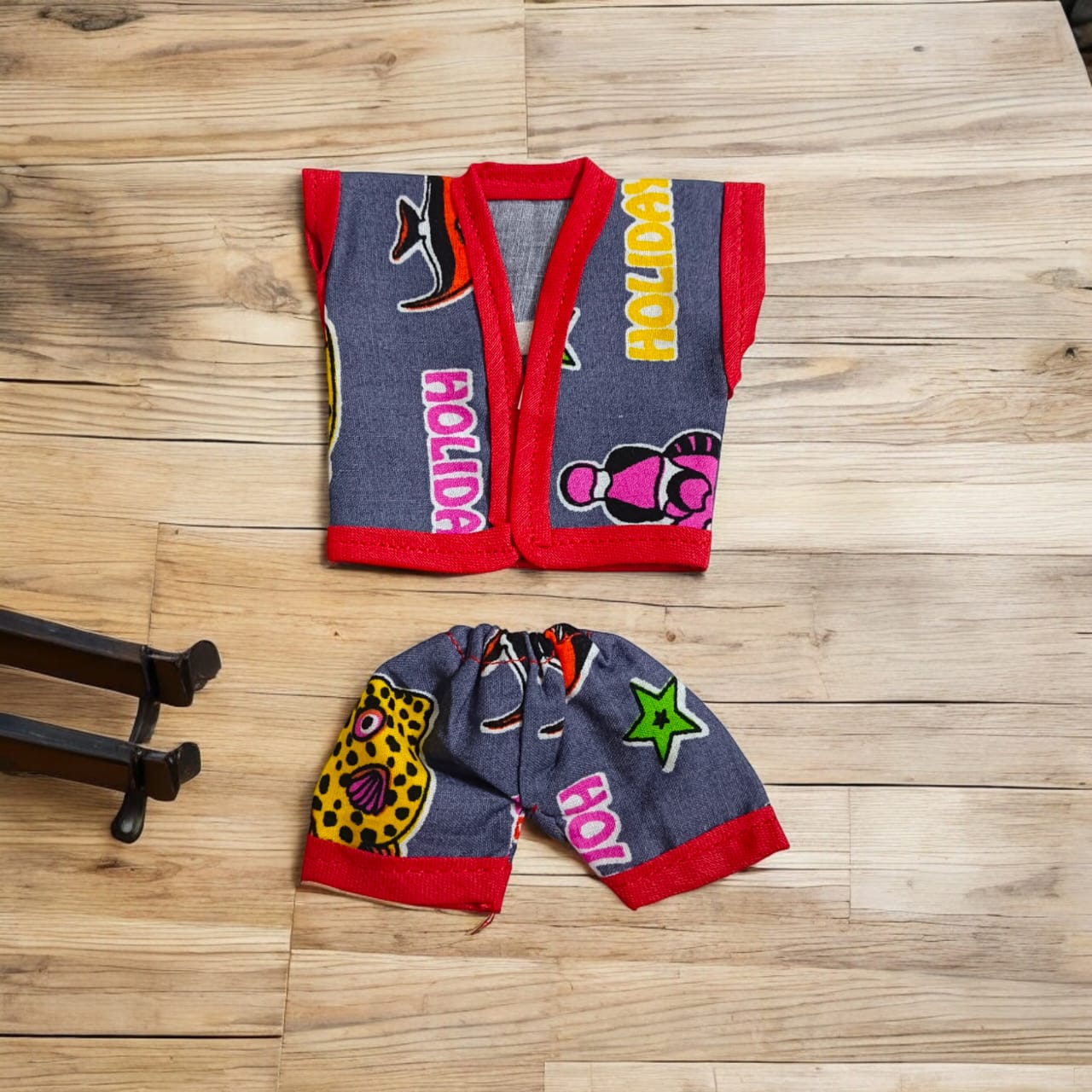 Set of 3 soft cotton night suits for Laddu Gopal, featuring Western designer patterns, perfect for Bal Gopal sizes 0-2.