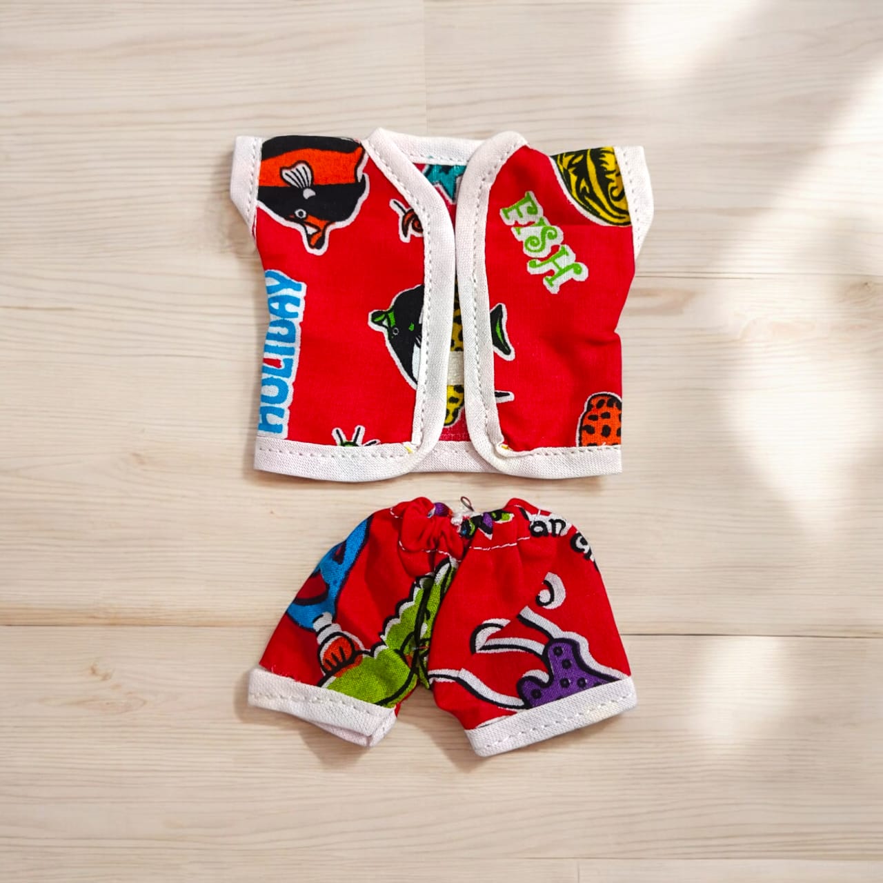 Set of 3 soft cotton night suits for Laddu Gopal, featuring Western designer patterns, perfect for Bal Gopal sizes 0-2.