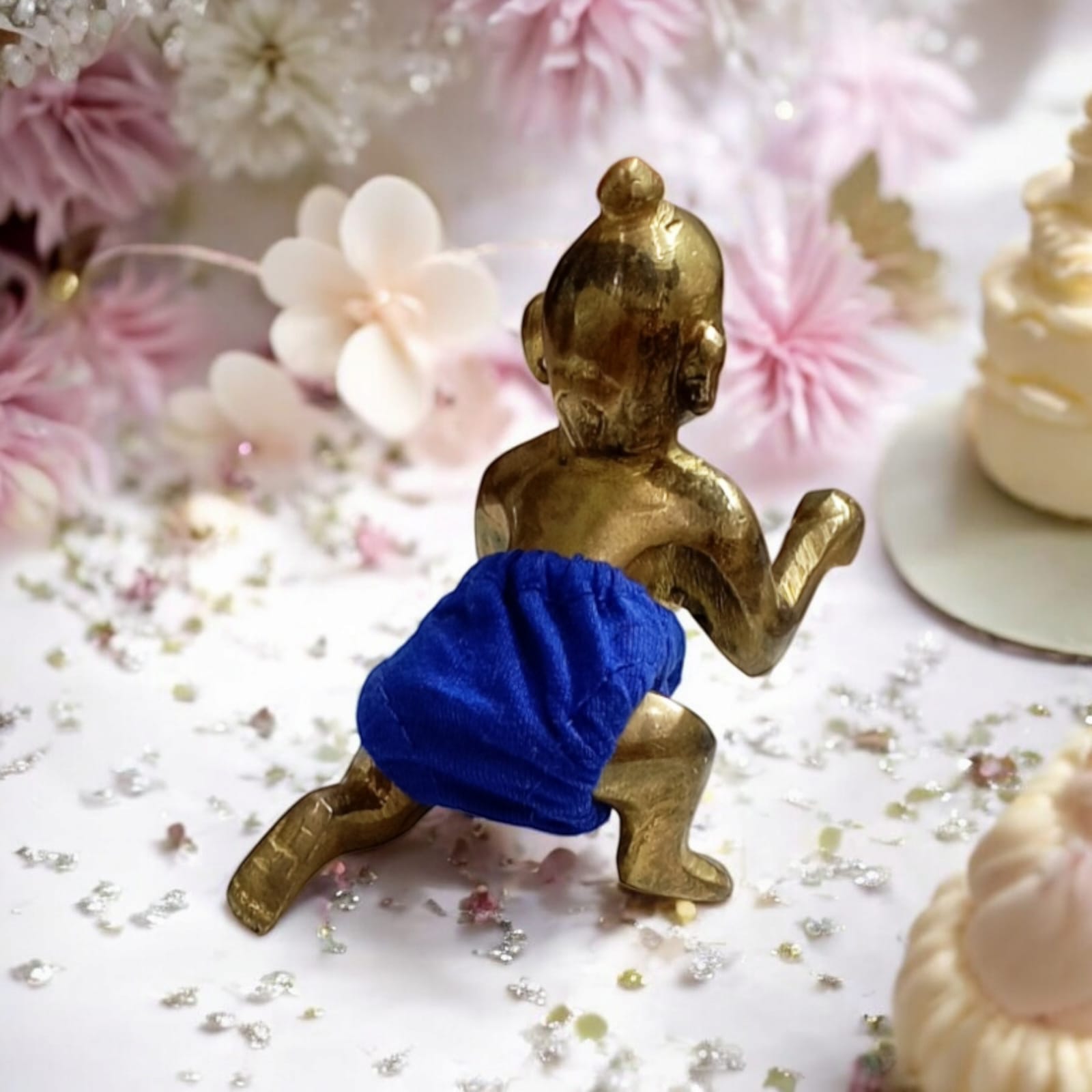 Set of 5 multi-color nickers for Laddu Gopal 0 No., soft and comfortable chaddi night dress for Laddu Gopal idol.