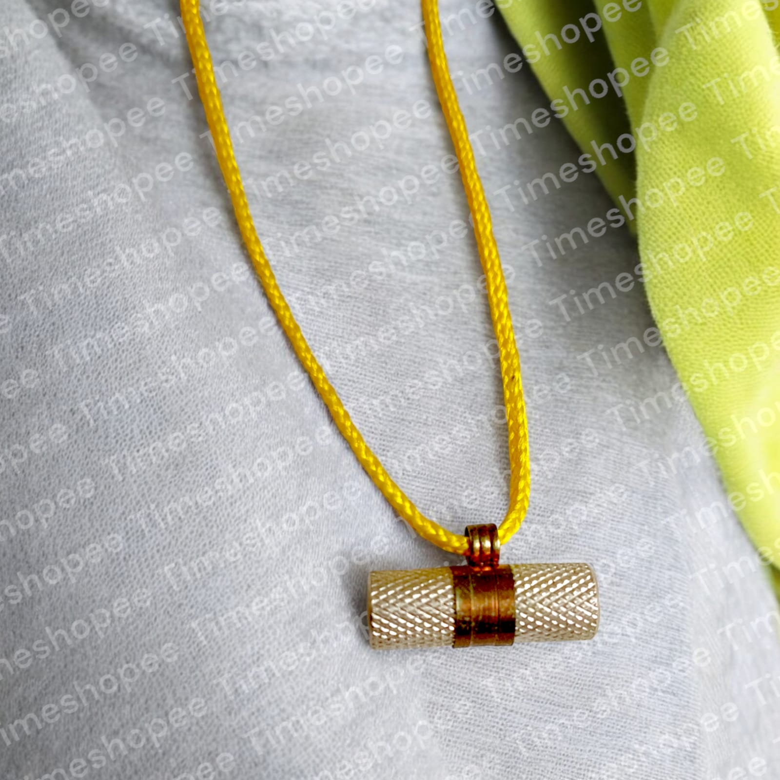 Set of five silver and copper taweez amulets in copper color, with a Bhojpatra sheet, showcasing their design and spiritual significance.