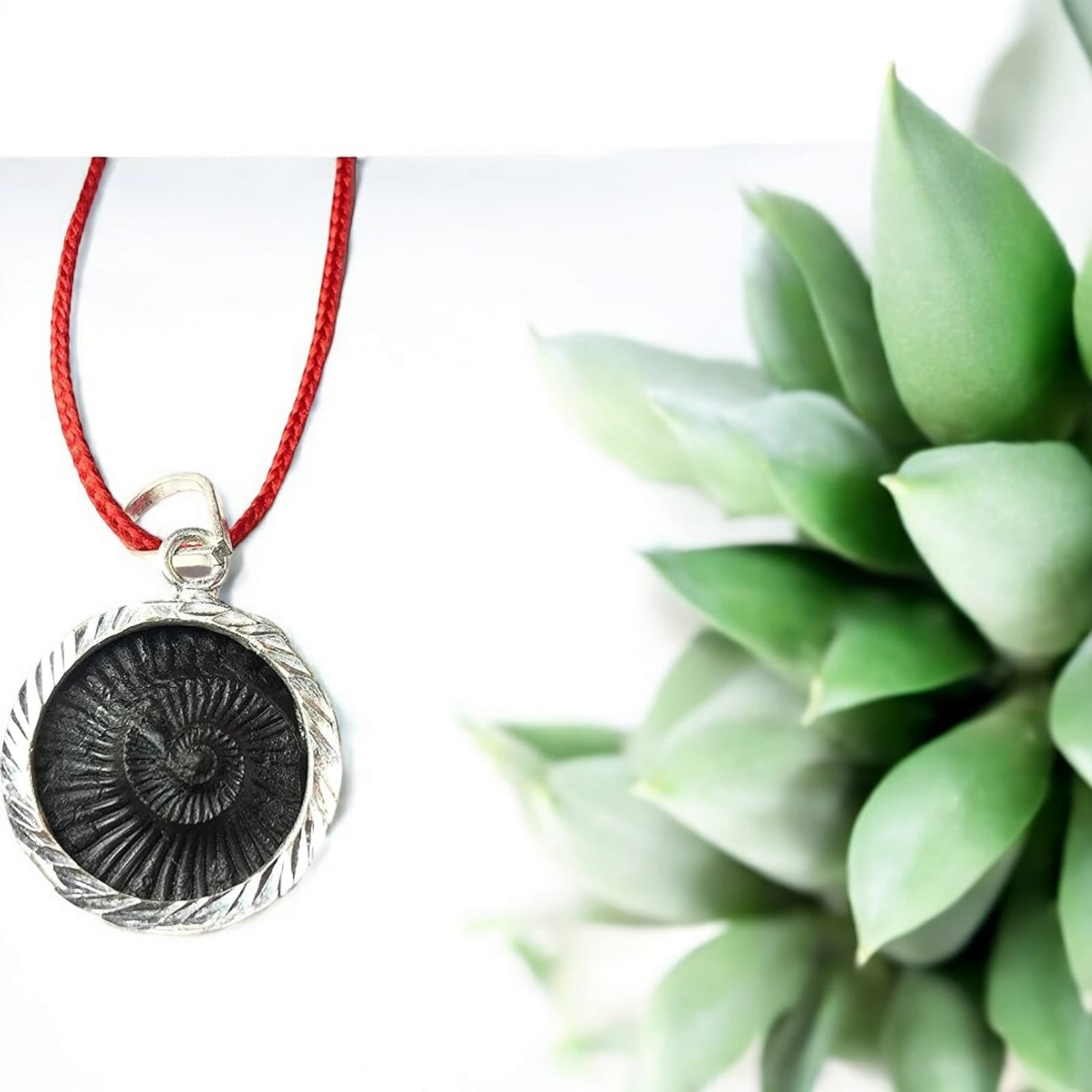 Shaligram Pendent | Shaligram Locket Silver Pendent | Lab Certified | Timeshopee