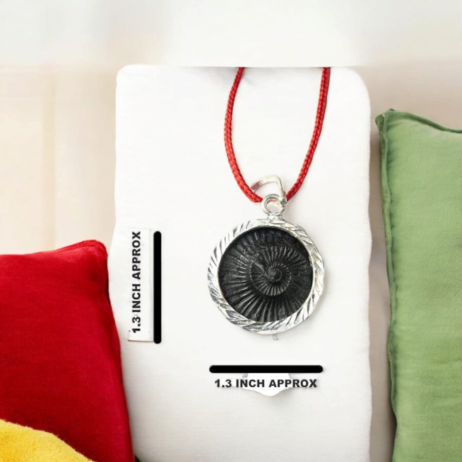 Shaligram Pendent | Shaligram Locket Silver Pendent | Lab Certified | Timeshopee