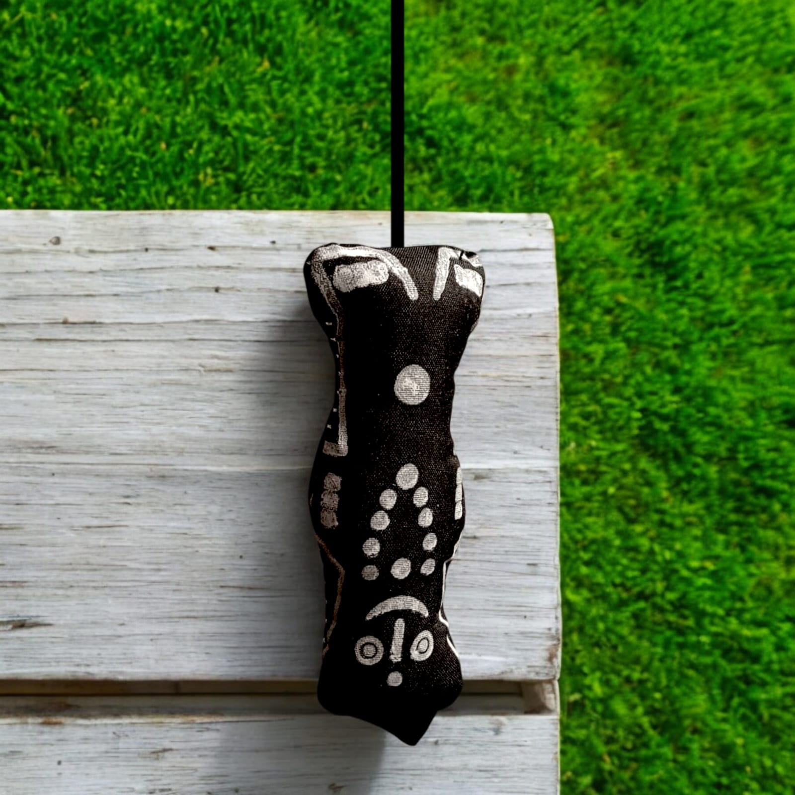 Shani Dev Nazar Battu Evil Eye Protector featuring a Mahakal face mask, made of fabric, suitable for wall hanging to protect home and office from negative energies.