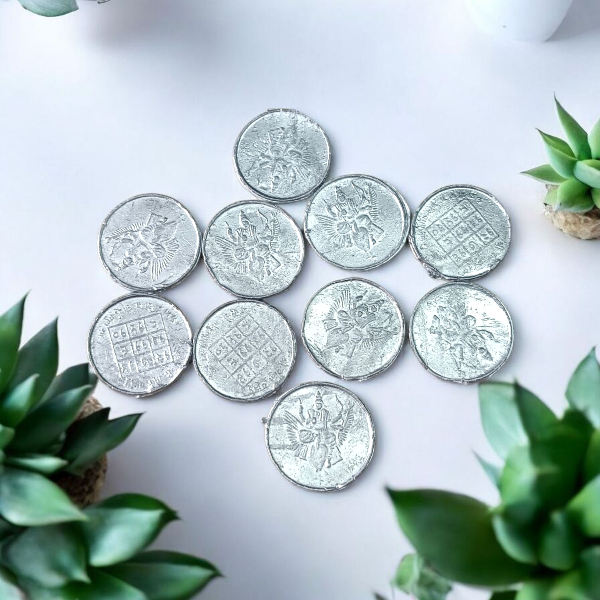 Shani Yantra Coin for Remedies - Ranga Shani Yantra Sikka by Timeshopee