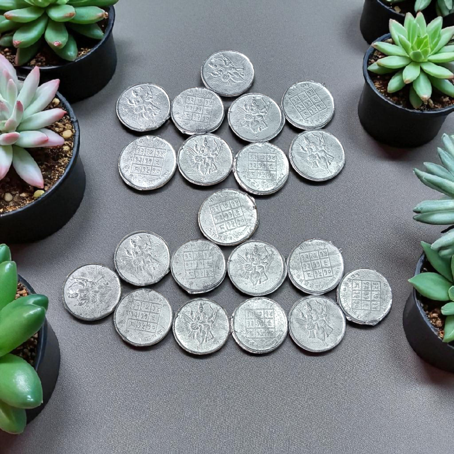 Shani Yantra Coin for Remedies - Ranga Shani Yantra Sikka by Timeshopee