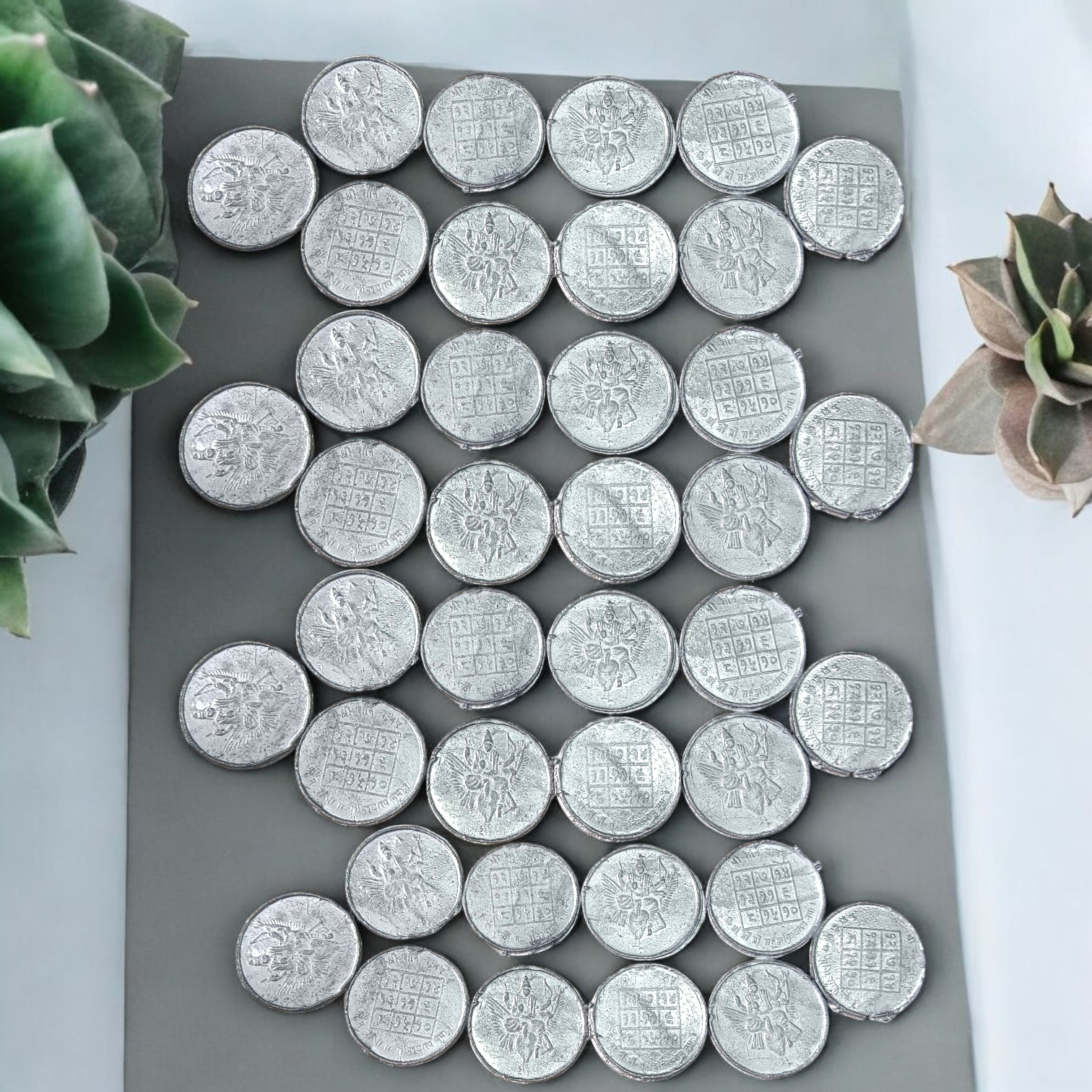 Shani Yantra Coin for Remedies - Ranga Shani Yantra Sikka by Timeshopee