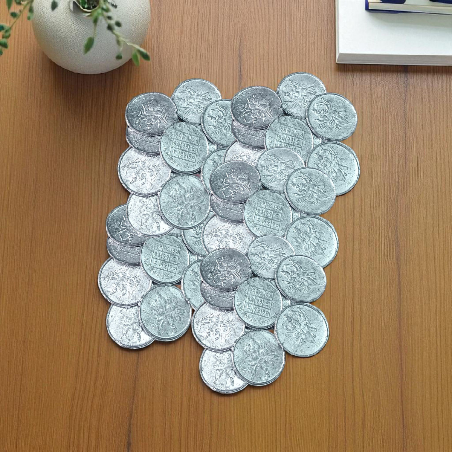 Shani Yantra Coin for Remedies - Ranga Shani Yantra Sikka by Timeshopee