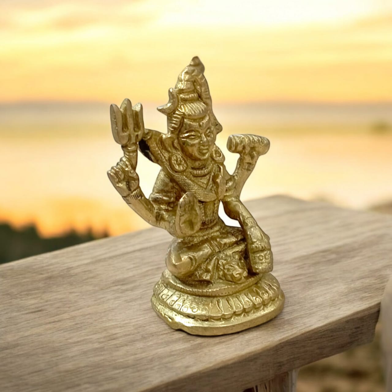Shiv Ji in Brass Idol, Bholebaba Murti, perfect for spiritual worship and home decor.