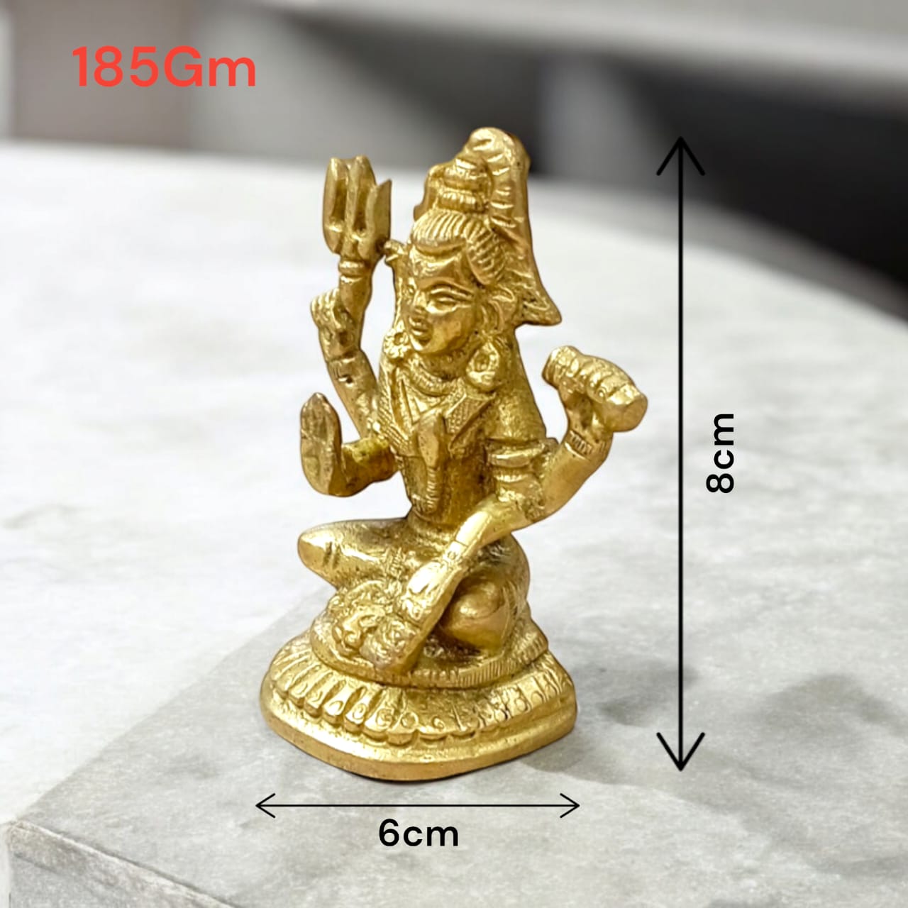 Shiv Ji in Brass Idol, Bholebaba Murti, perfect for spiritual worship and home decor.